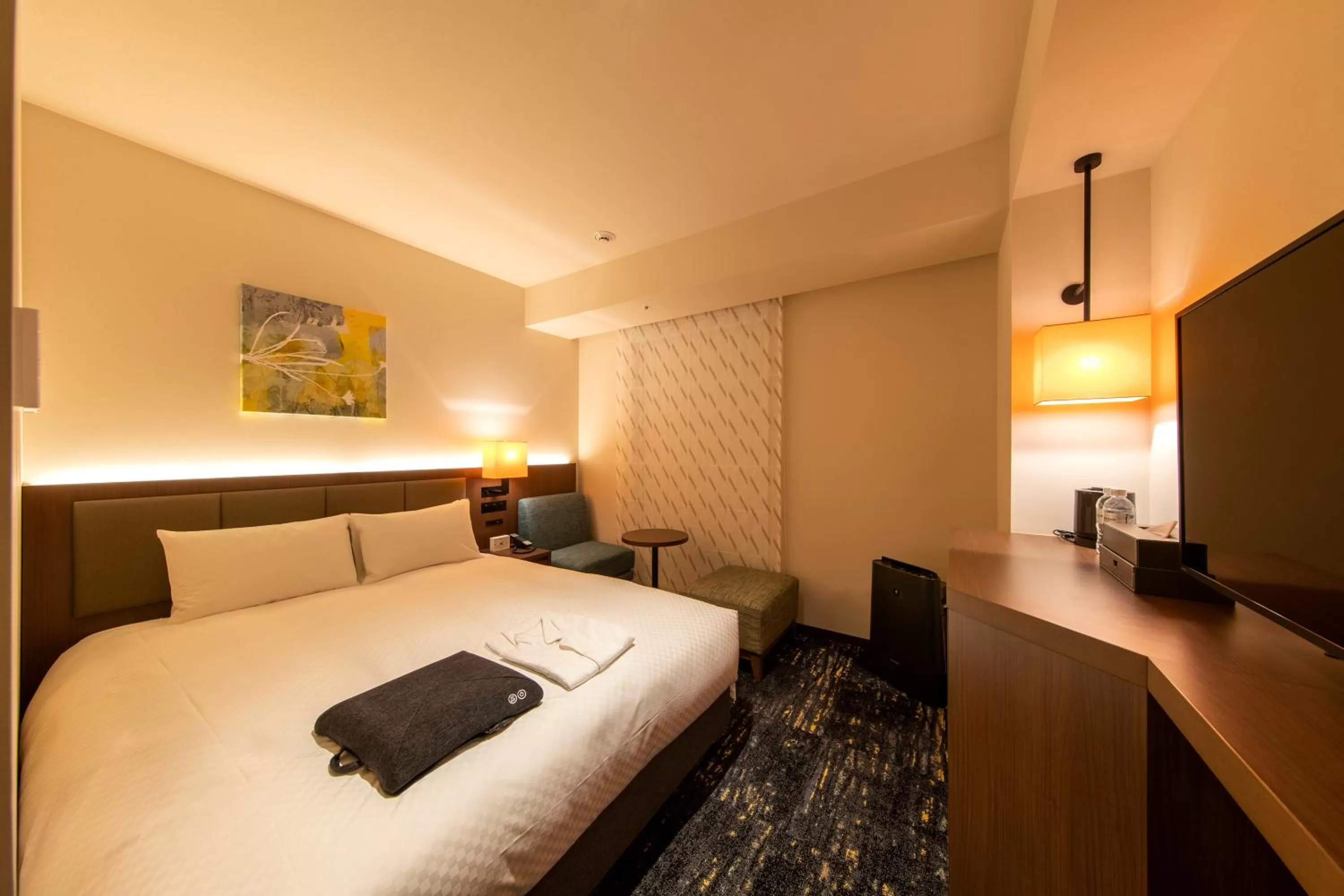 Bed in Hotel Forza Nagoya Sakae