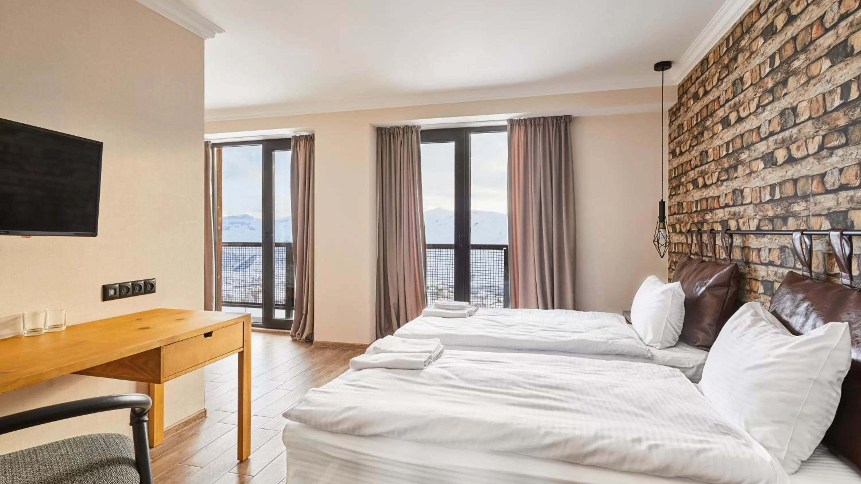 Bedroom, Bed in Gudauri Loft Hotel