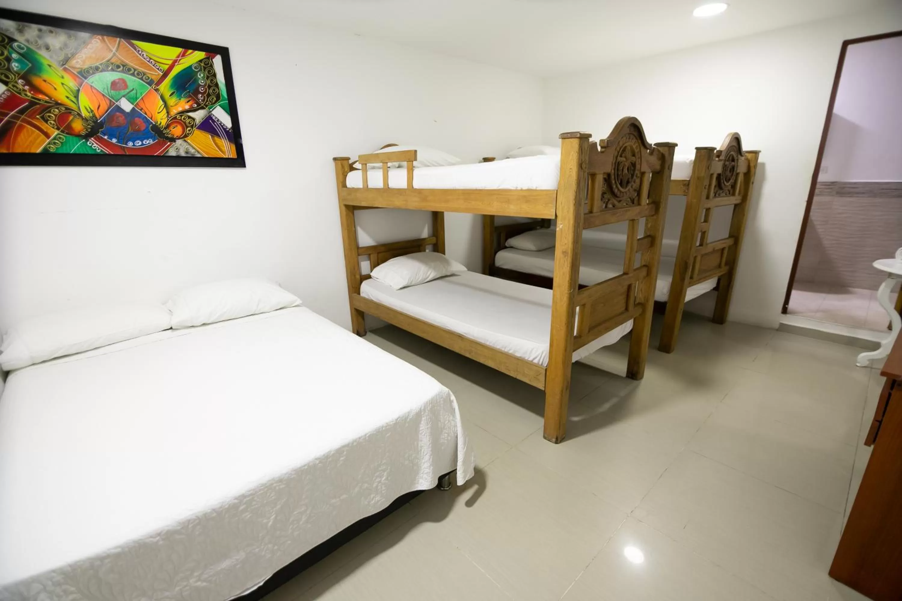 Bed in Hotel La Casona de Getsemani