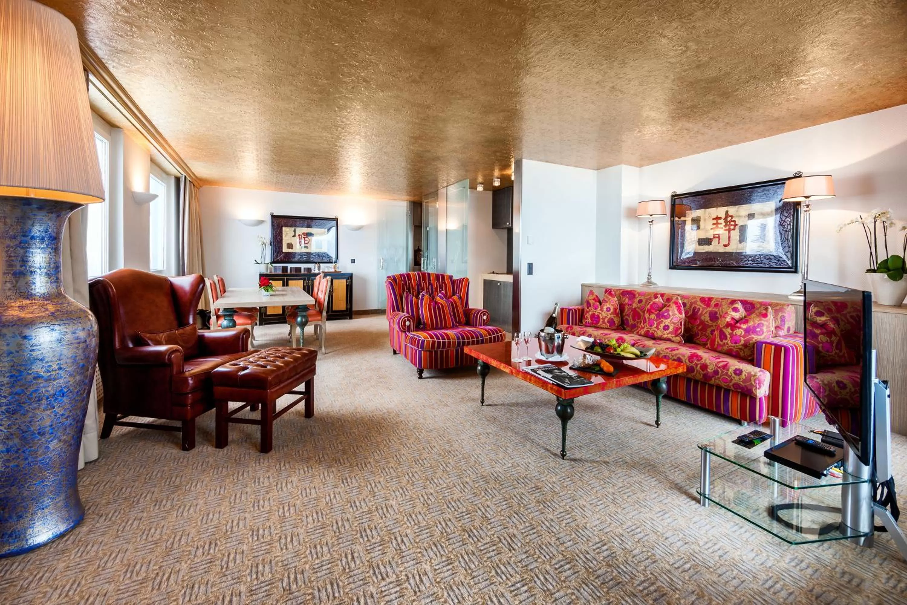 Living room in Tschuggen Grand Hotel - The Leading Hotels of the World