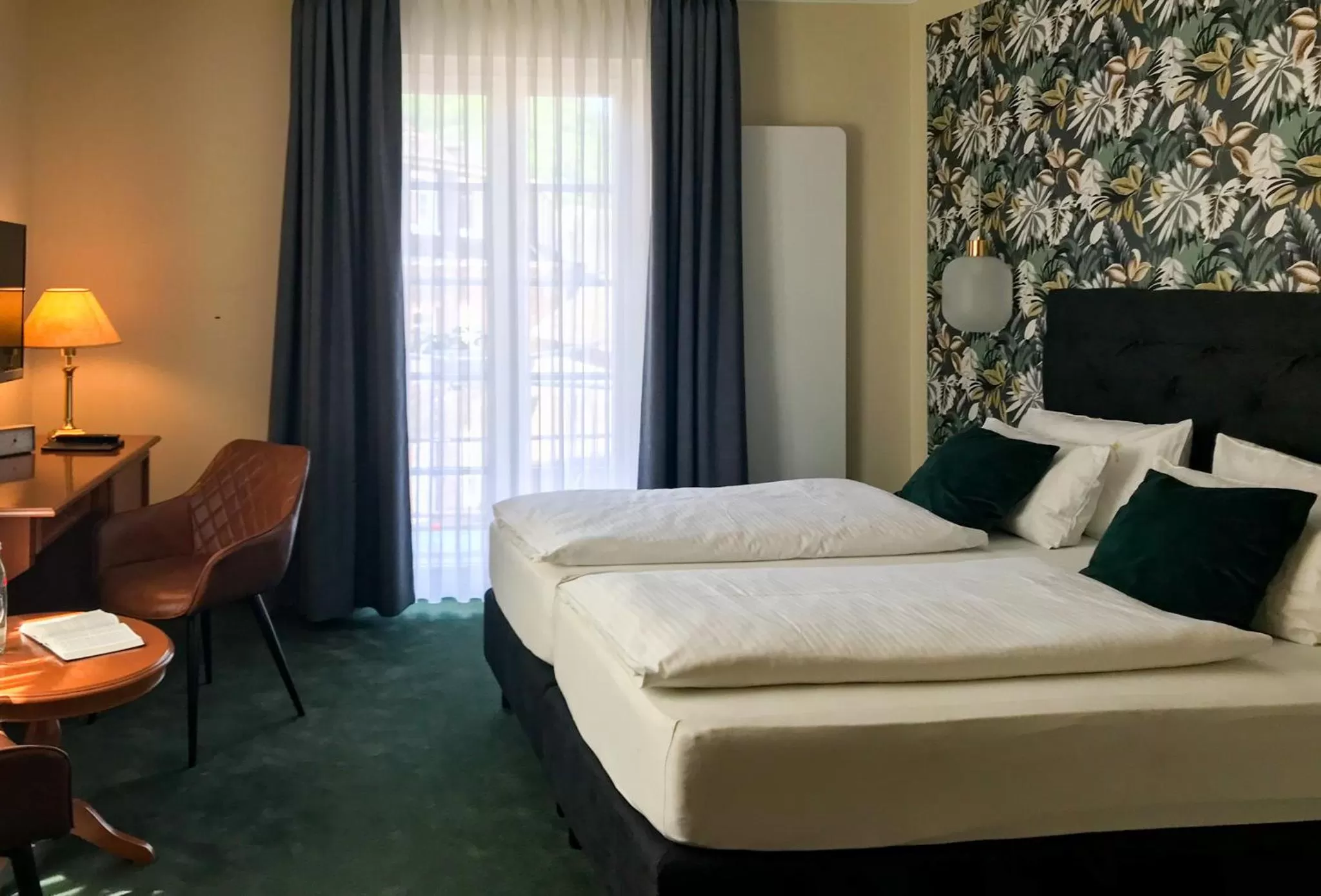 Decorative detail, Bed in Hotel Germania