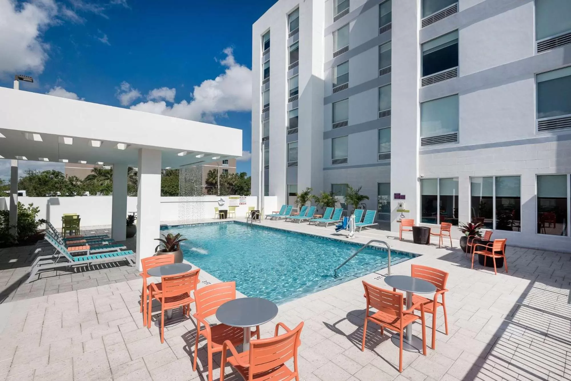 Pool view in Home2 Suites By Hilton Ft. Lauderdale Airport-Cruise Port