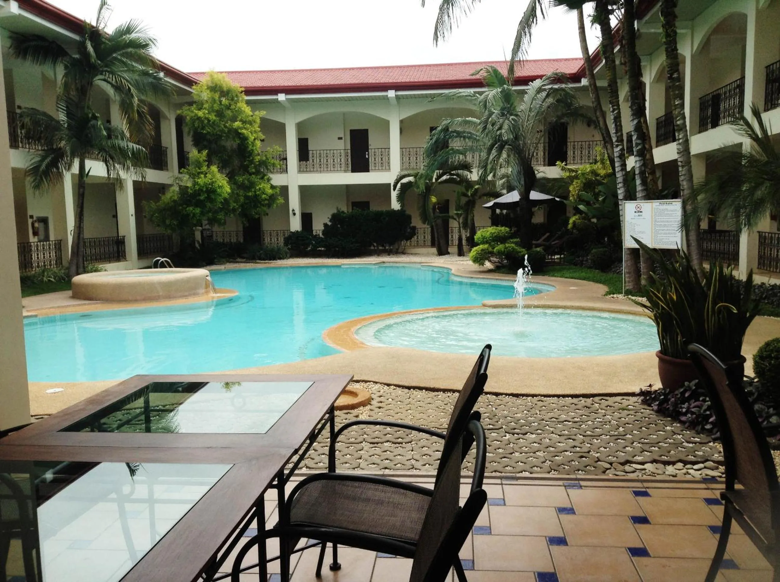 Pool view in Citystate Asturias Hotel Palawan