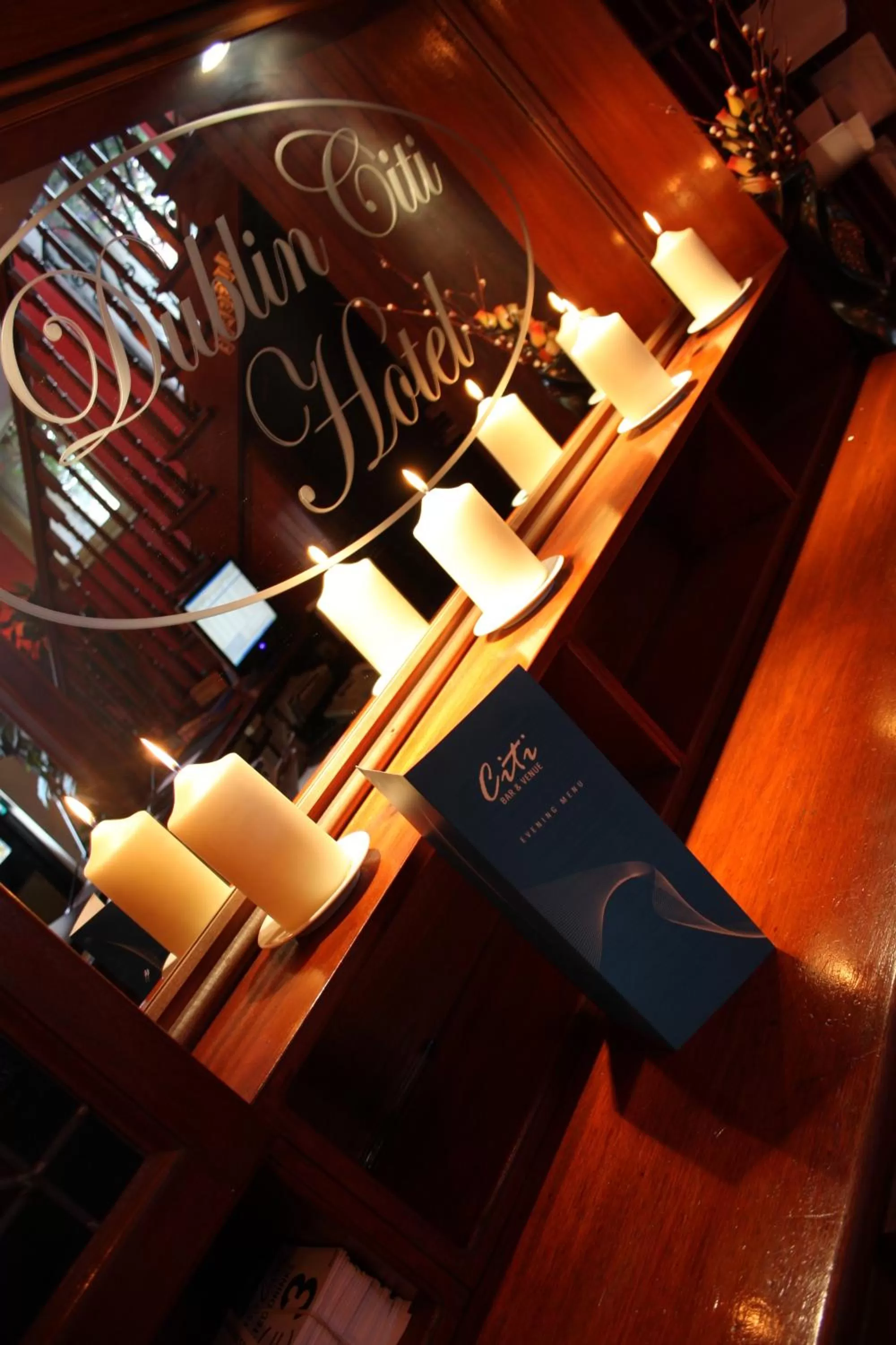 Lobby or reception in Dublin Citi Hotel of Temple Bar