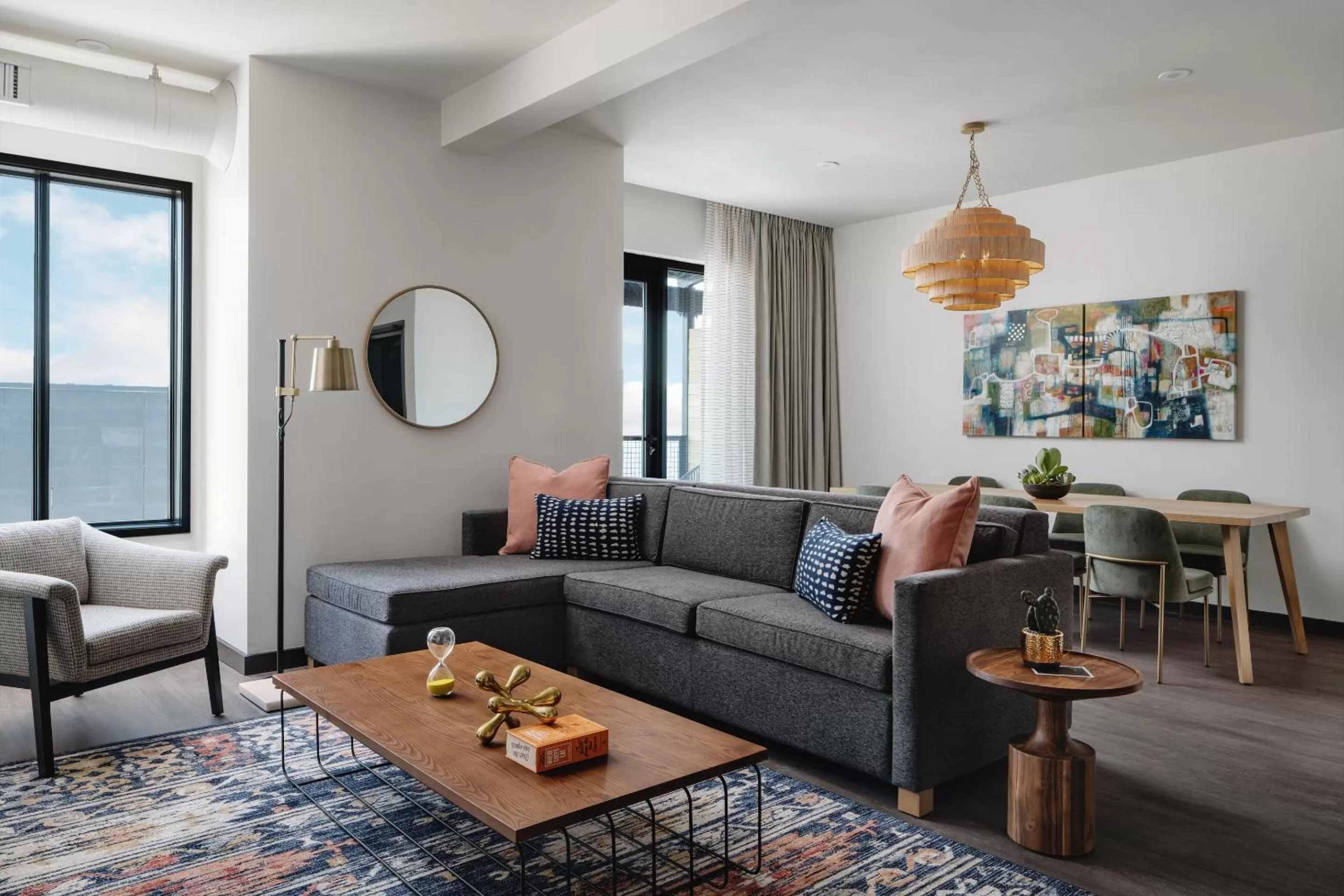 Living room in Origin Austin, a Wyndham Hotel