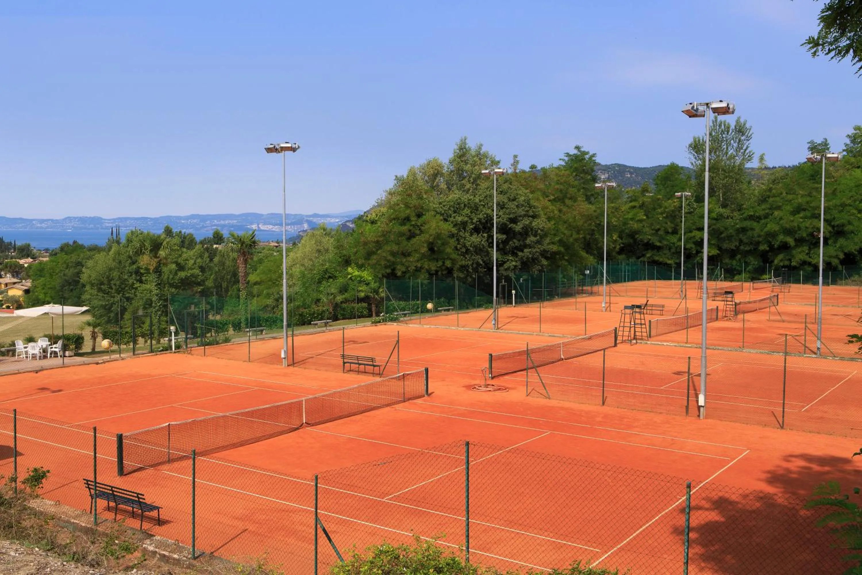 Tennis court in Poiano Garda Resort Hotel