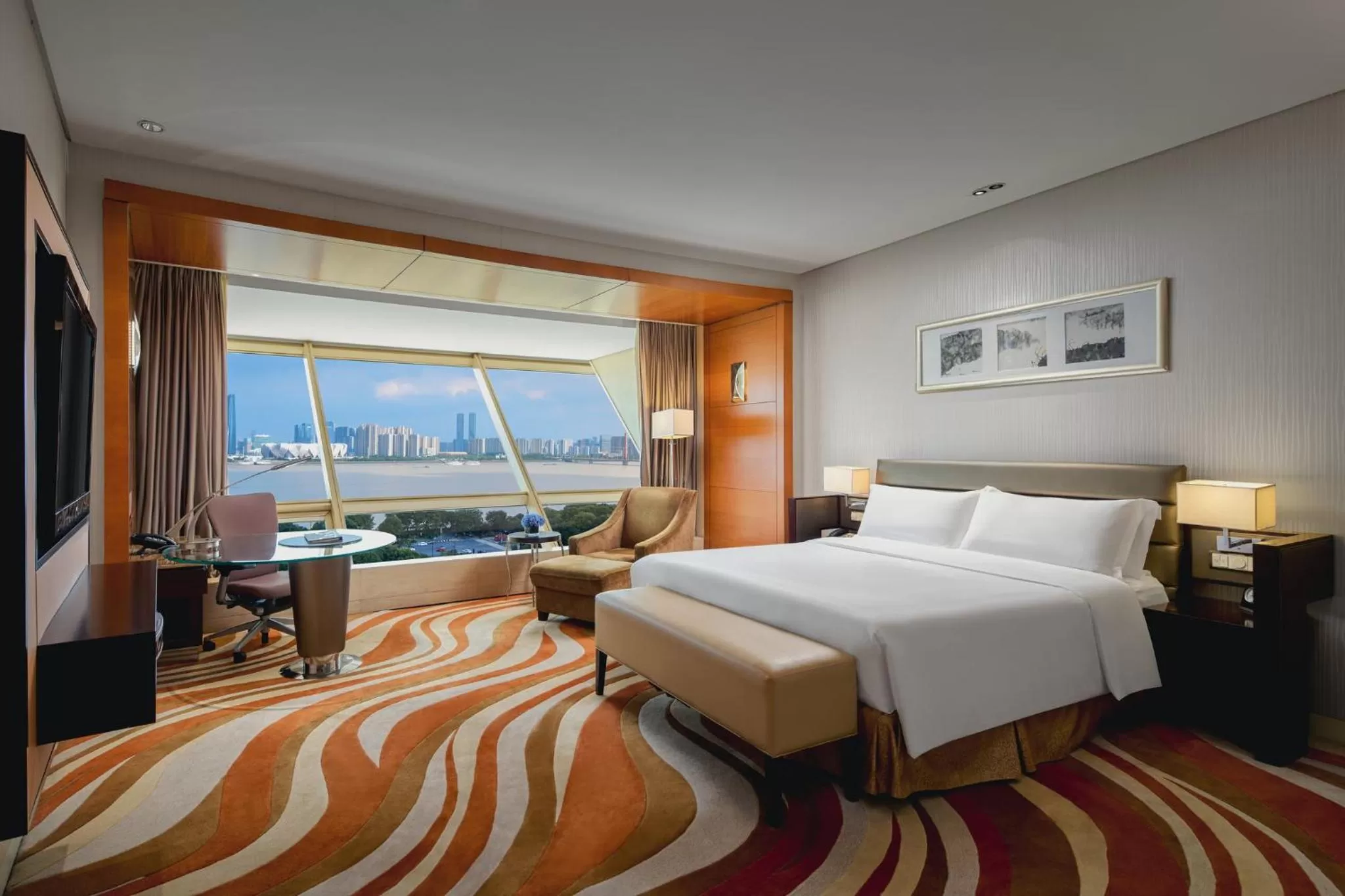 Photo of the whole room, Bed in InterContinental Hangzhou ICC by IHG