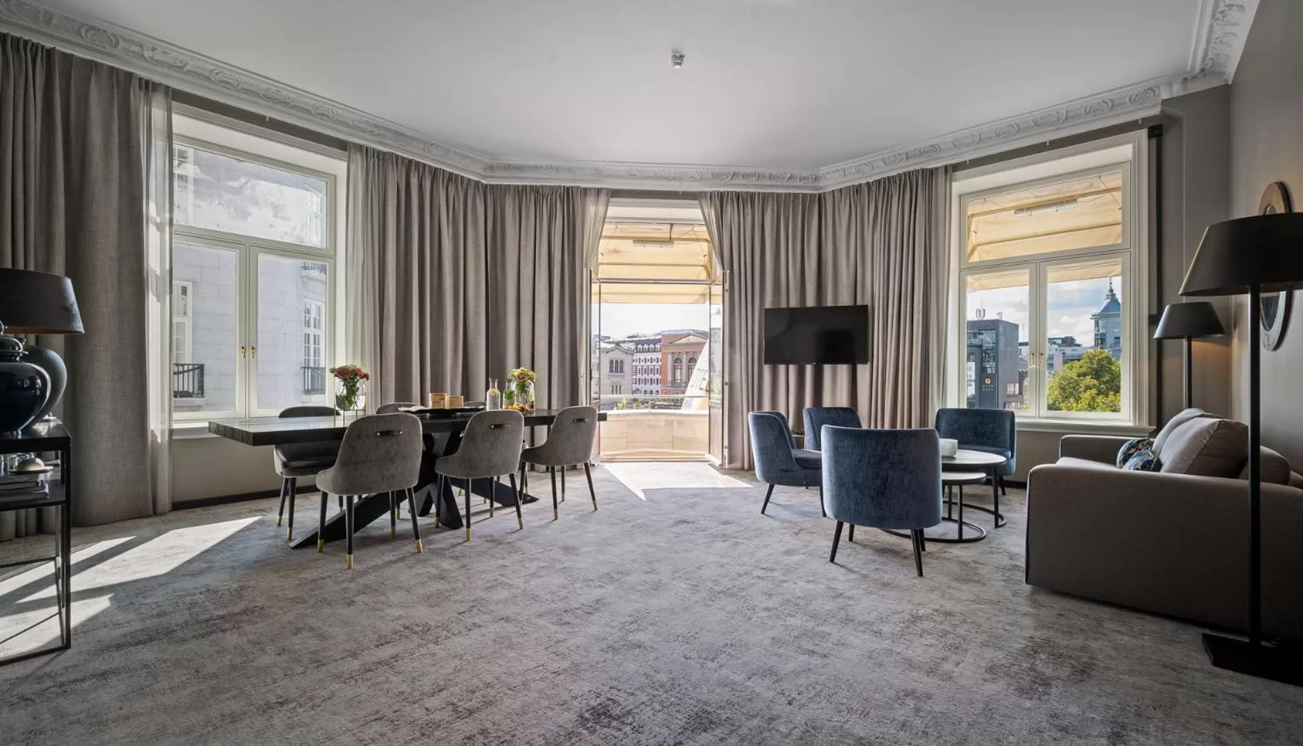 Seating area in Karl Johan Hotel