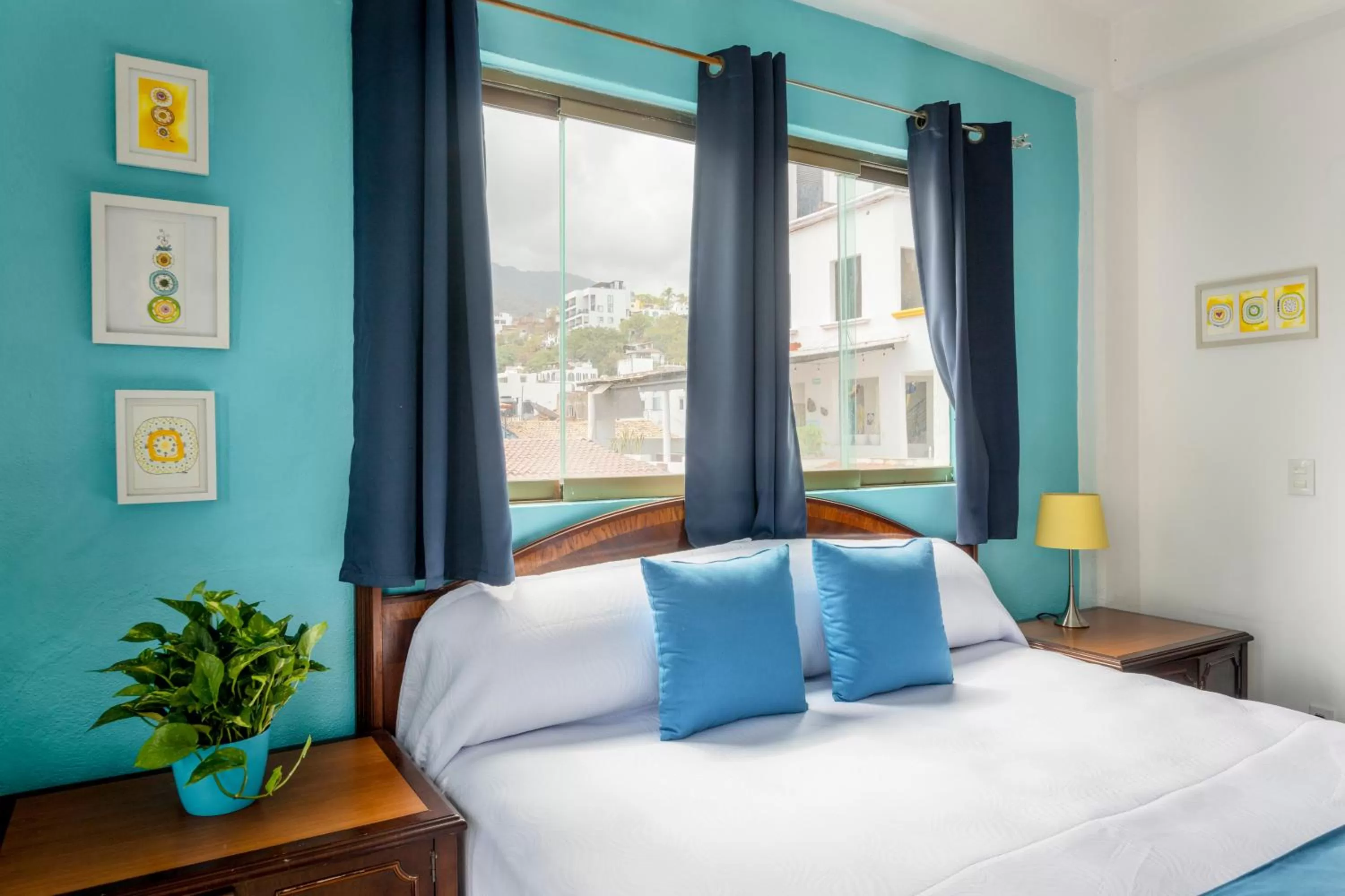 Bed in Hotel Pueblito Vallarta