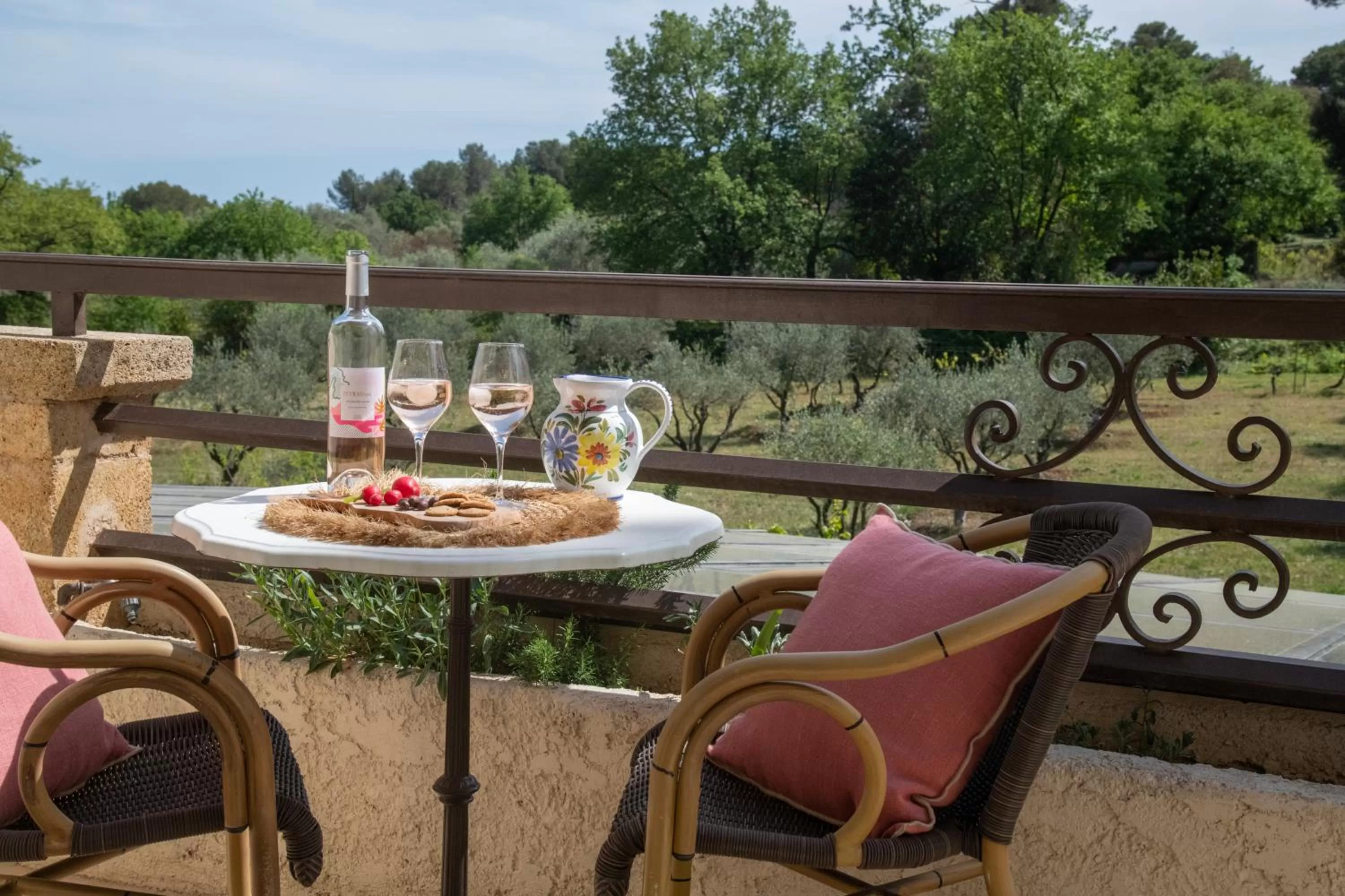 Balcony/Terrace in Hotel Les Messugues