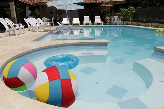 Swimming pool in Finca Hotel Guali Santafe