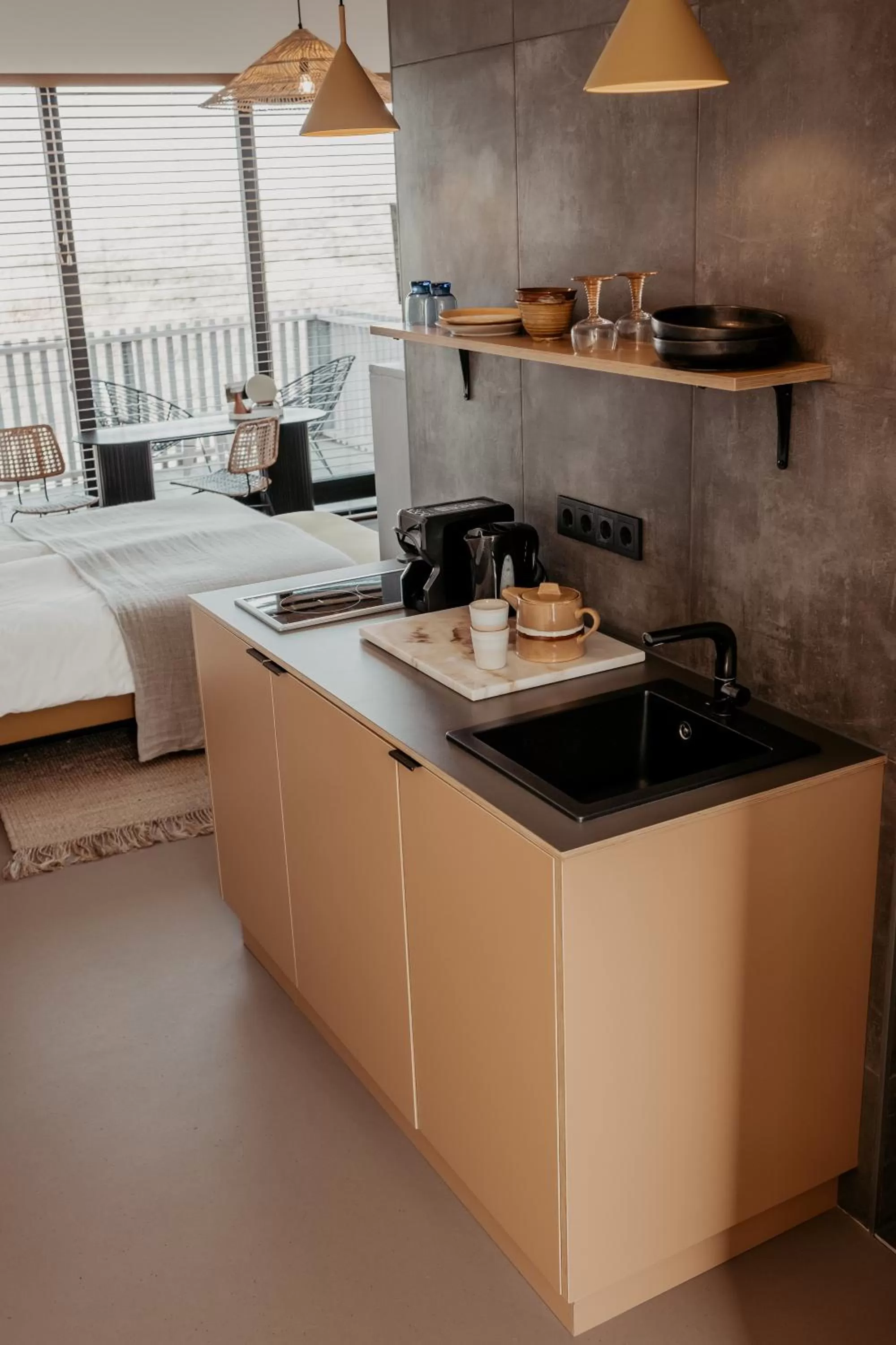 Kitchen or kitchenette in Strandhotel Zoomers