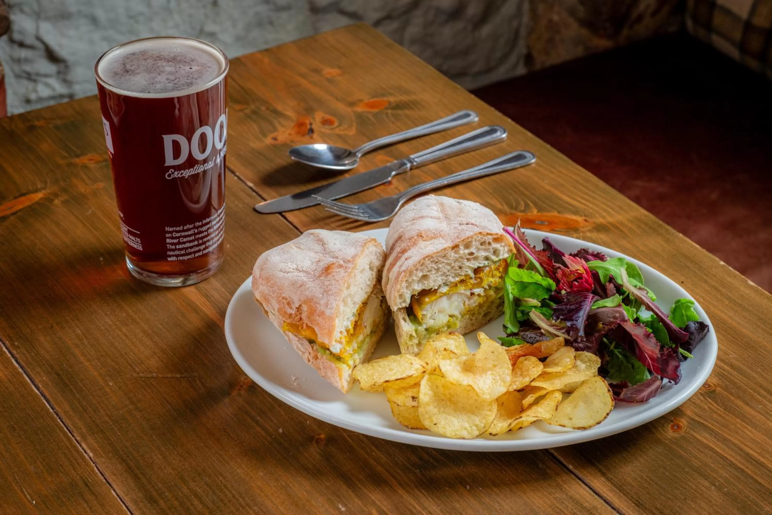 Food and drinks in The George Hotel