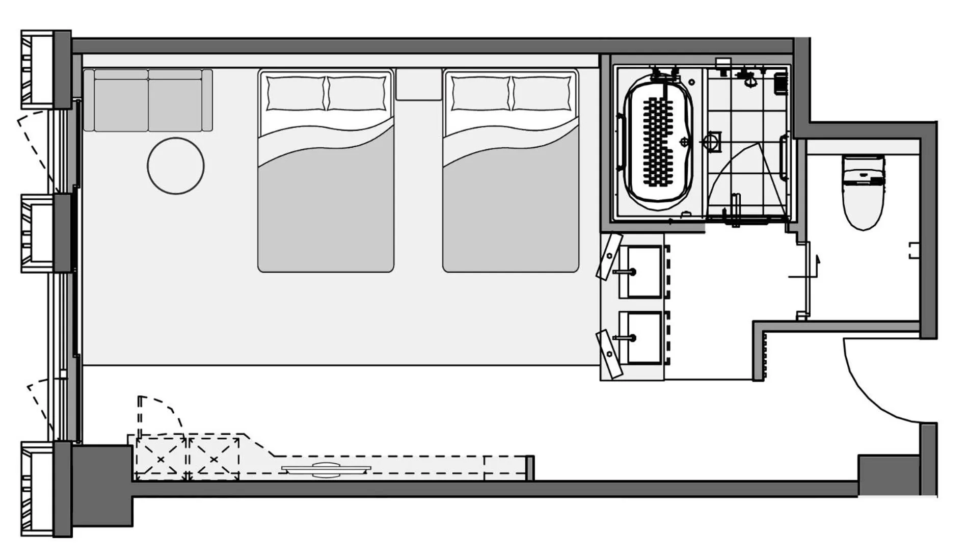 Floor plan in KAYA Kyoto Nijo Castle, BW Signature Collection by Best Western