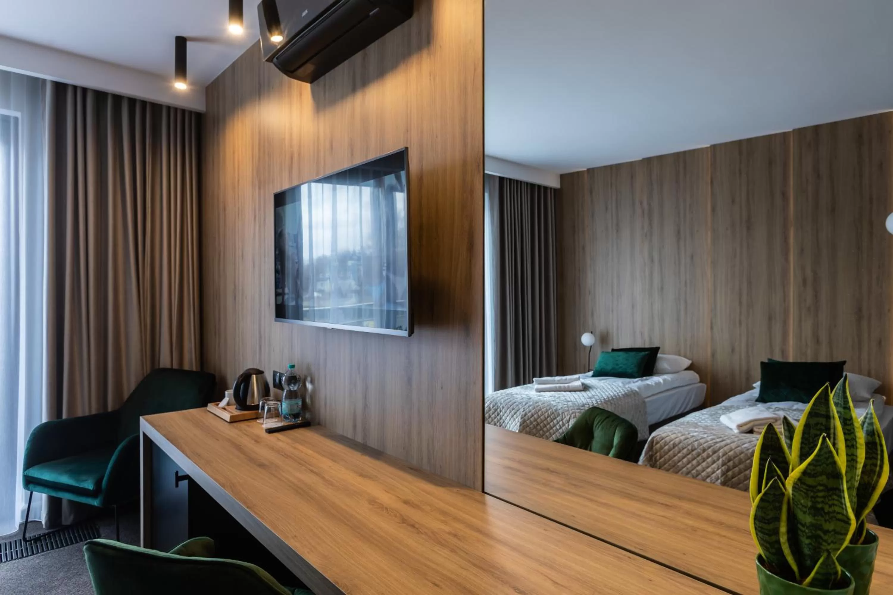 TV and multimedia, Bed in Apartamenty Green Place