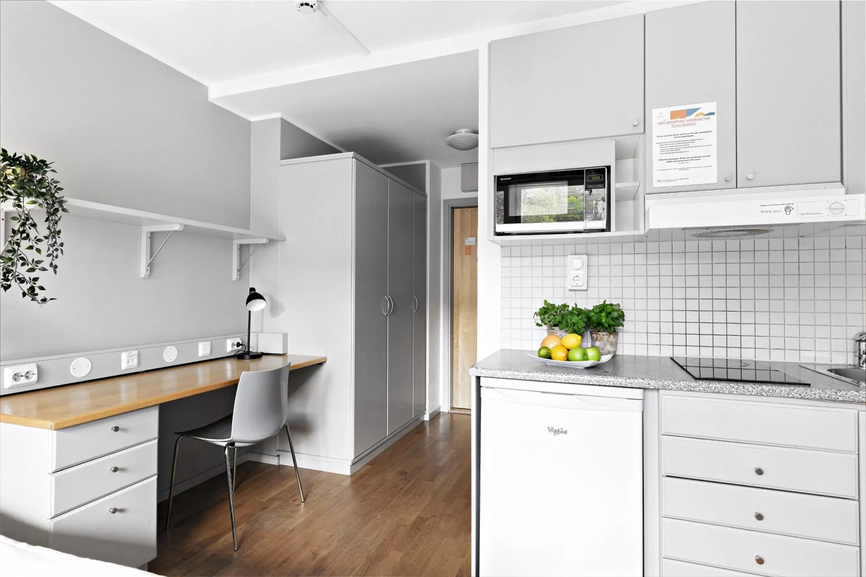 Kitchen or kitchenette in Forenom Hotels & Apartments Stockholm Alvik
