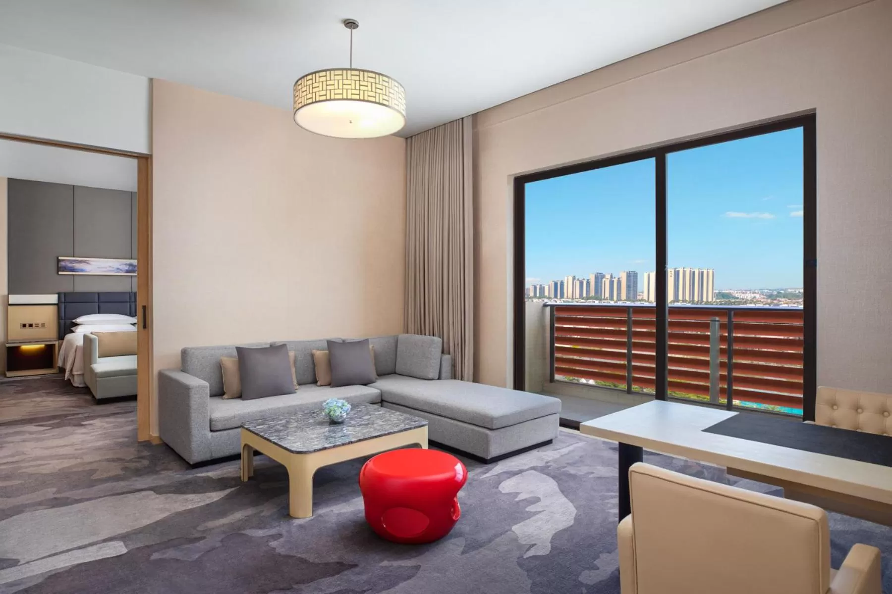 Living room, Bed in Four Points by Sheraton Guangdong, Heshan