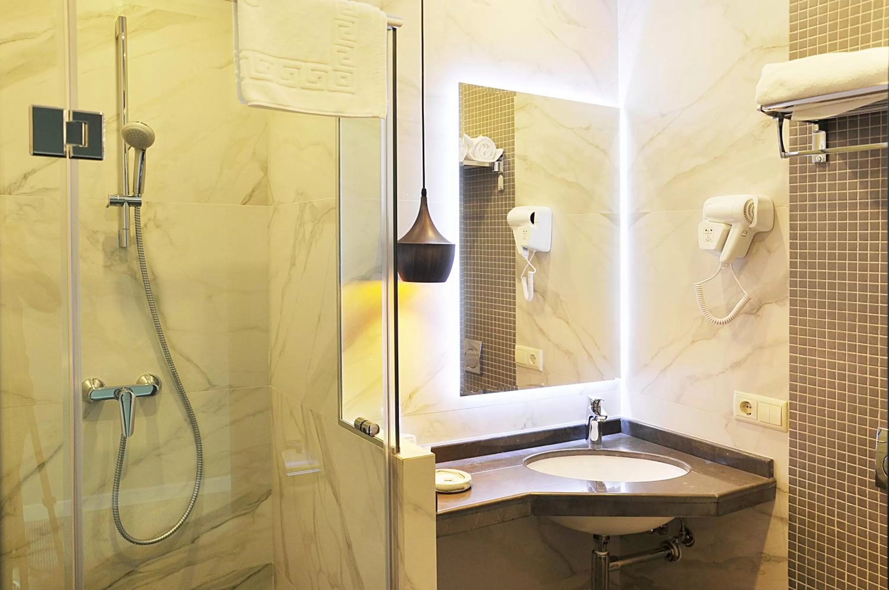 Shower in River View Hotel Tbilisi