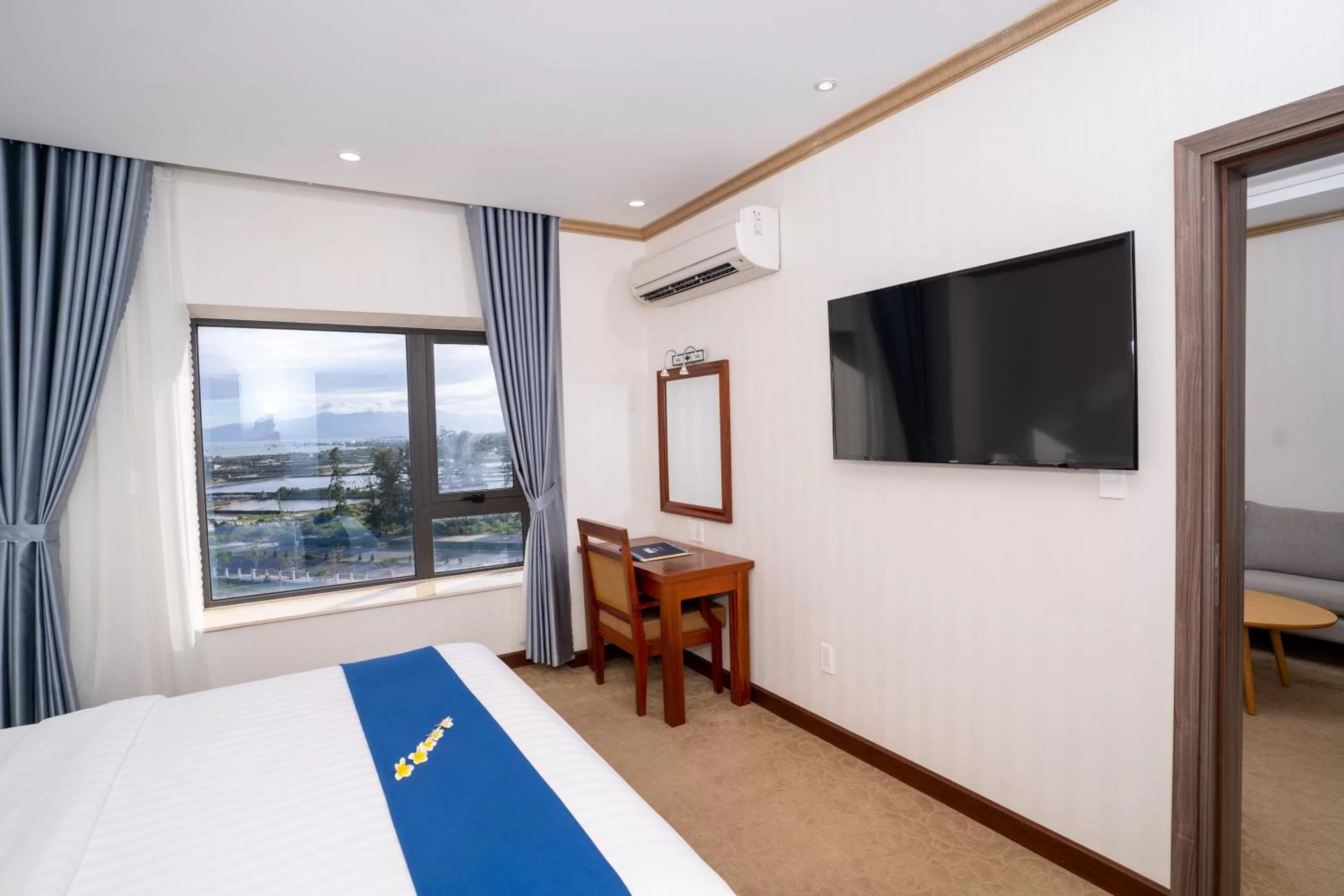 View (from property/room), Bed in Navy Hotel Cam Ranh