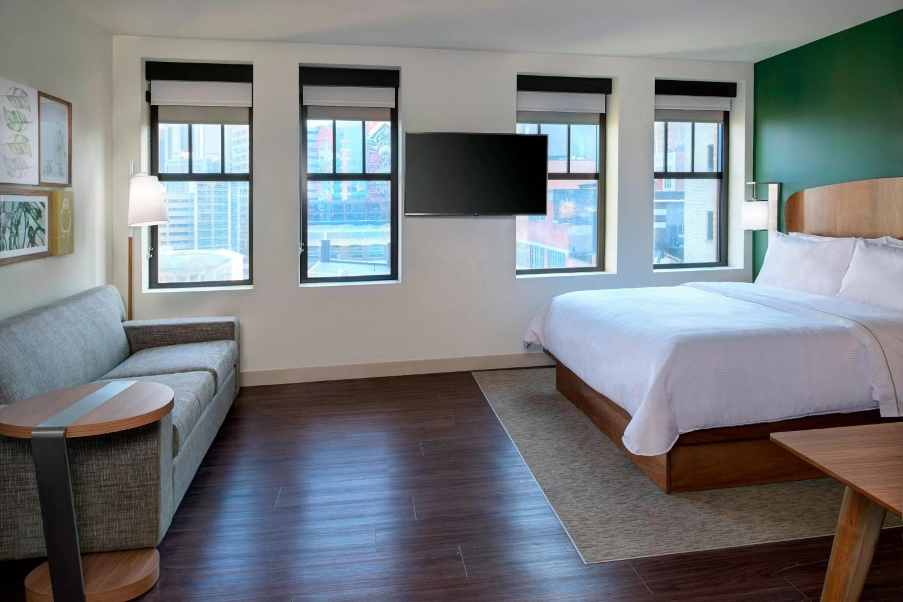 Photo of the whole room, Bed in Element Detroit at the Metropolitan