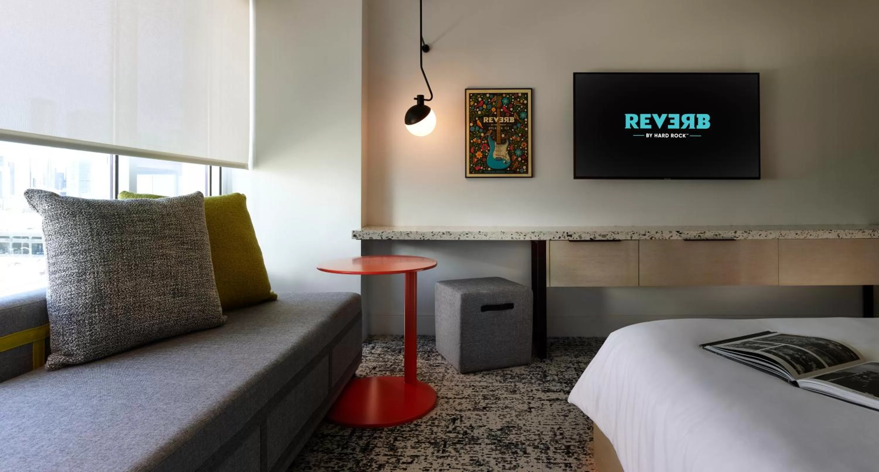 Bedroom, Bed in Reverb by Hard Rock Atlanta Downtown