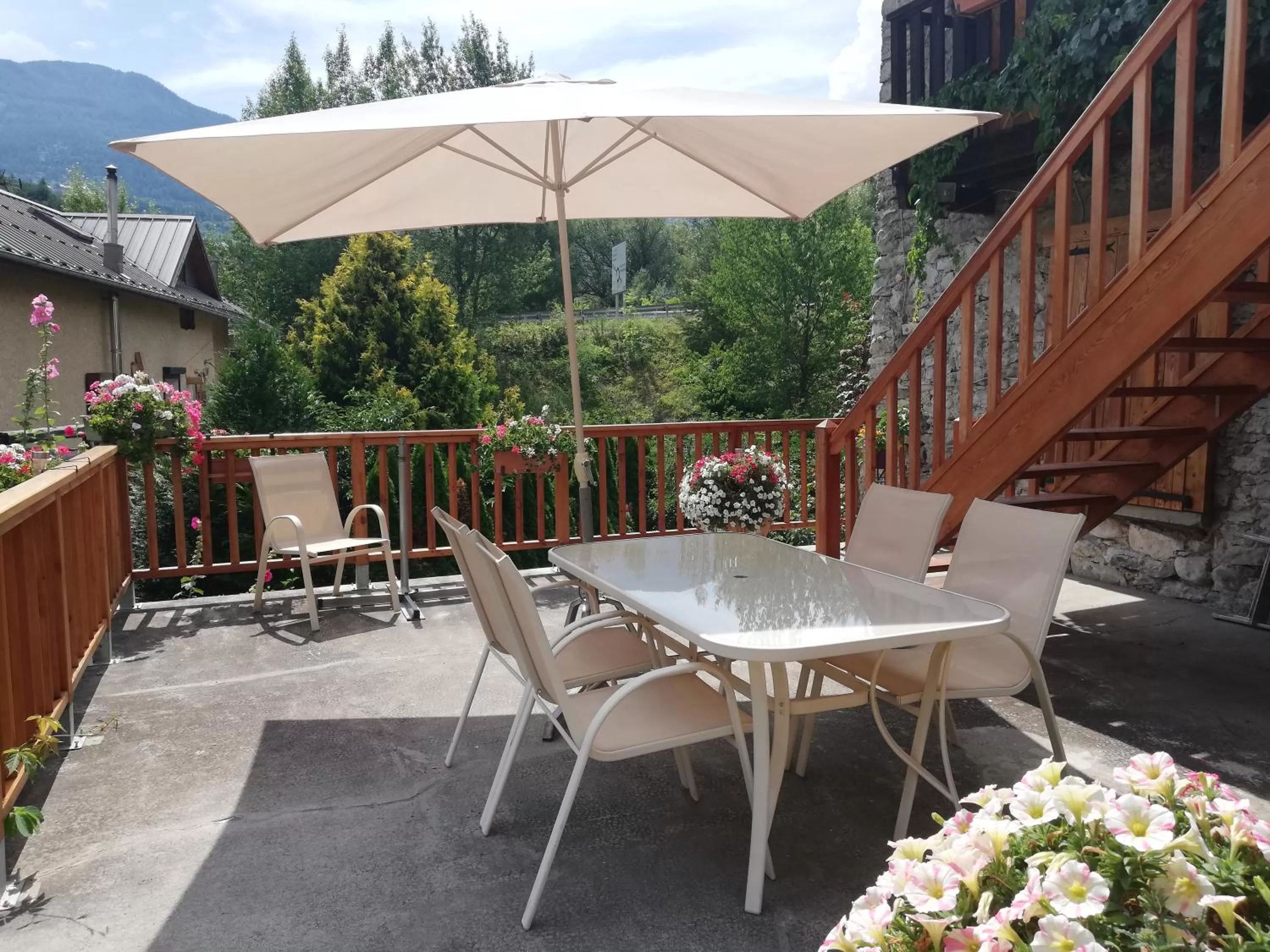 Balcony/Terrace in Apartments Moulin du Martinet - Chambre d'hôte