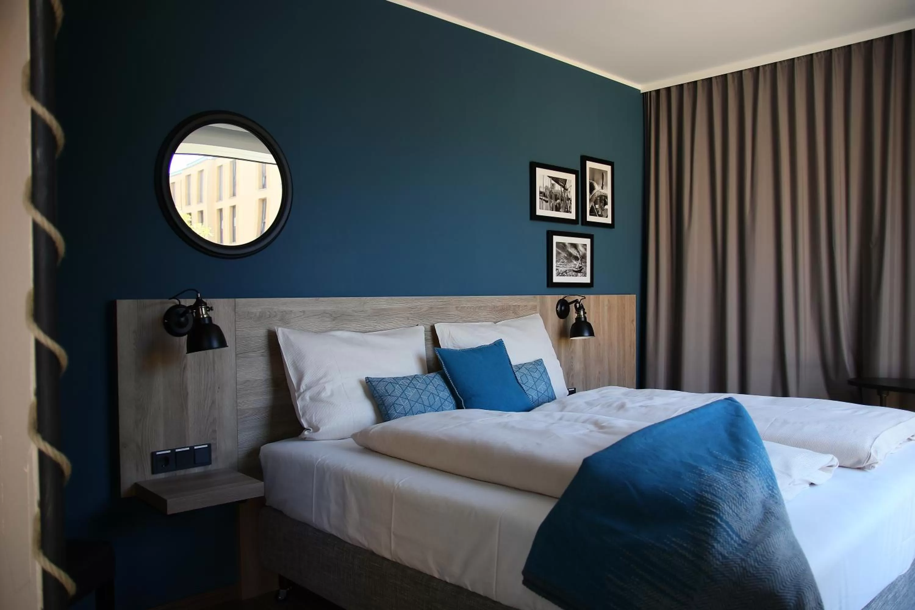 Decorative detail, Bed in HARBR Hotel Konstanz, a member of Radisson Individuals