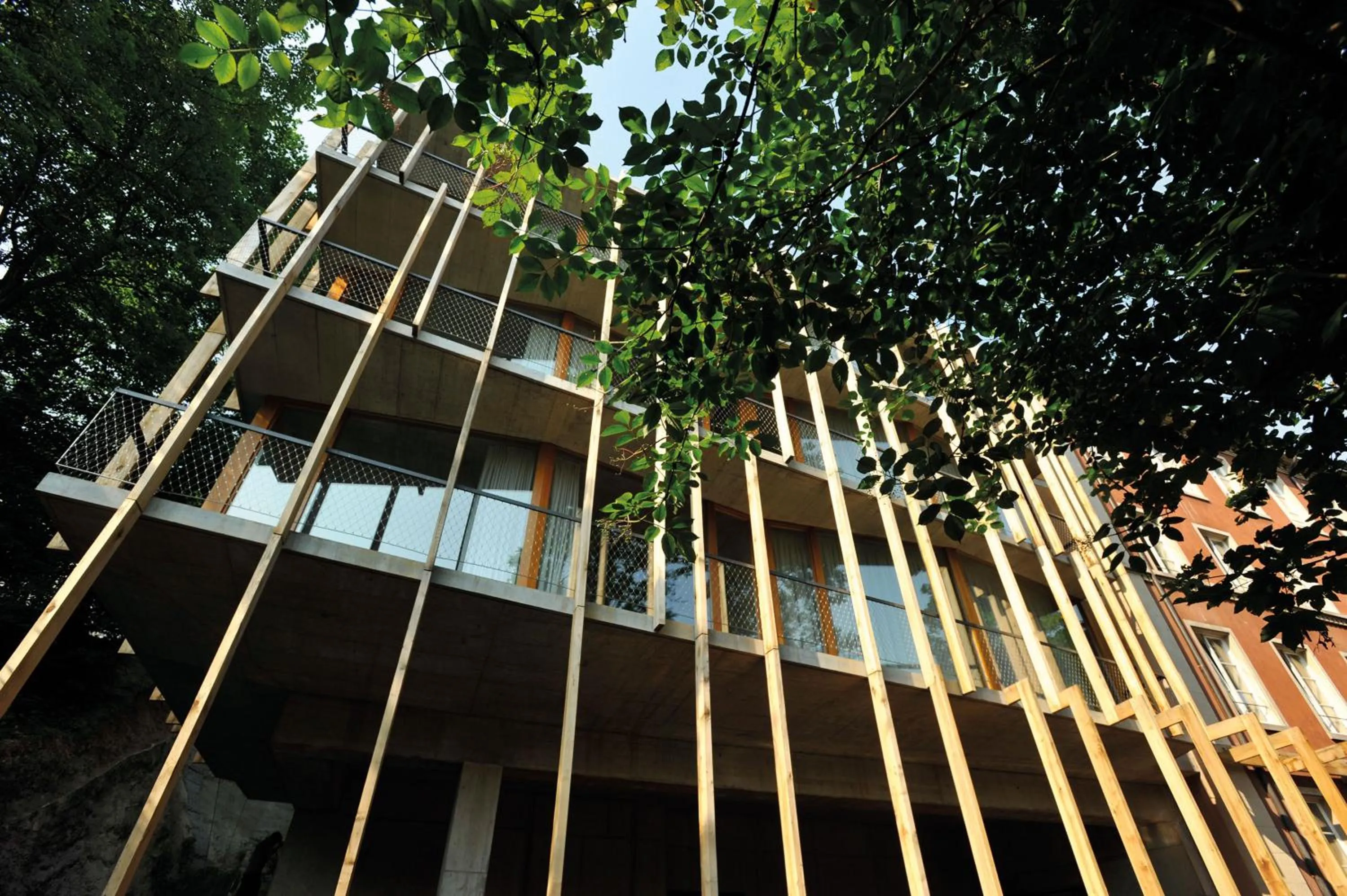 Facade/entrance in Basel Youth Hostel