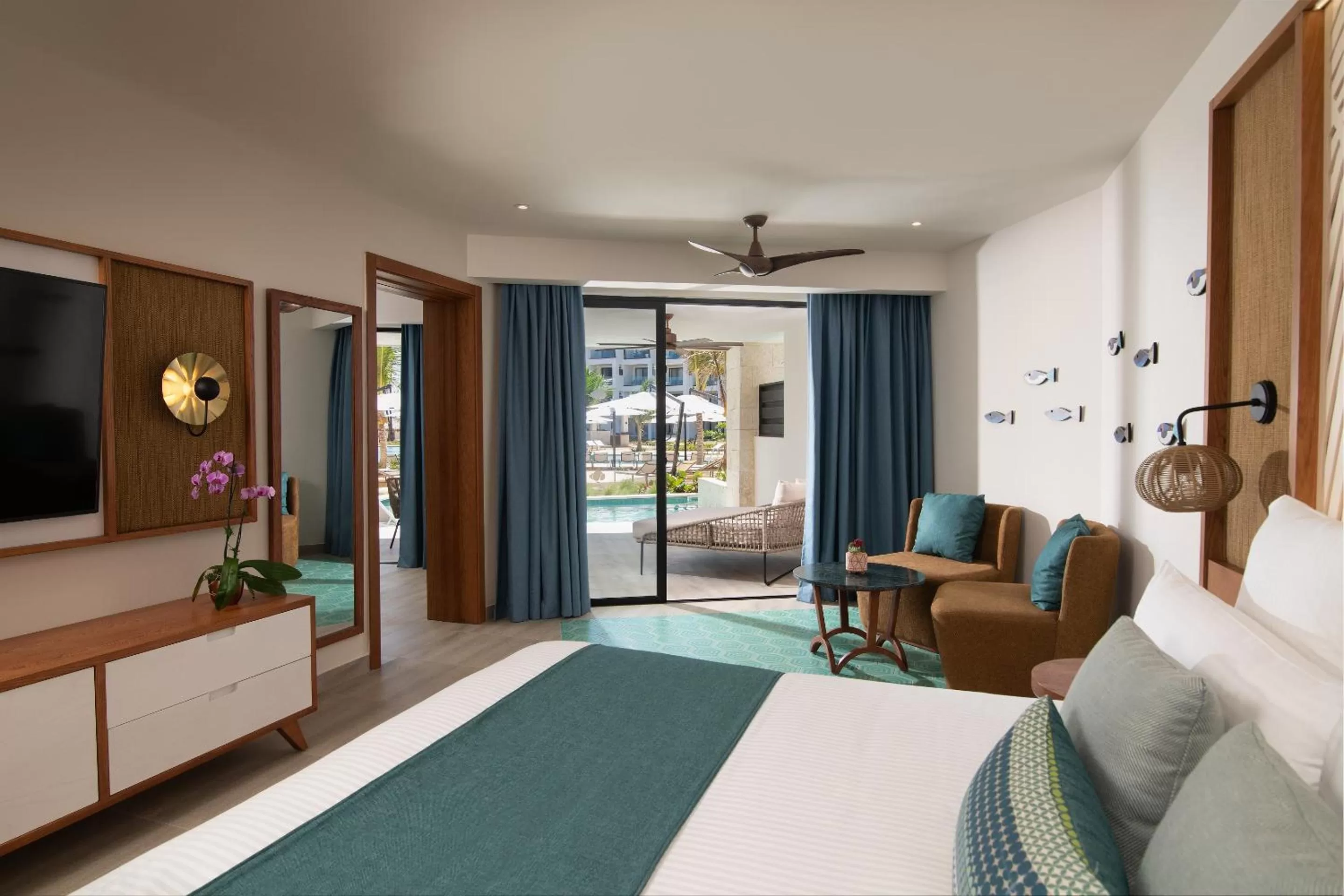 Bedroom, Bed in Dreams Macao Beach Punta Cana - All Inclusive