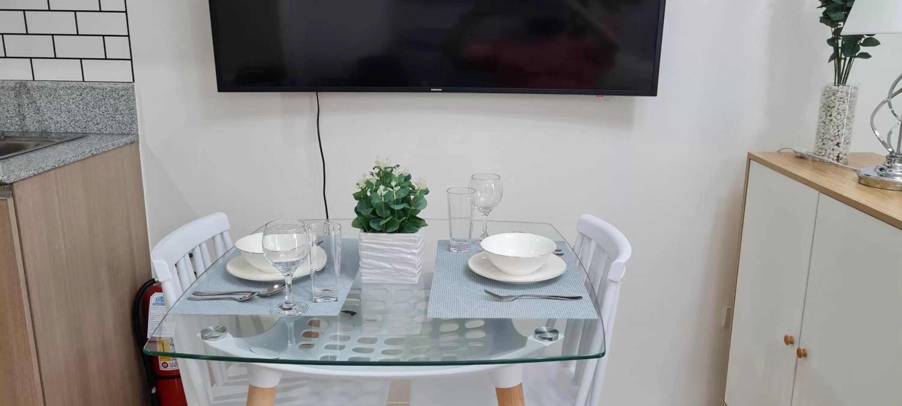 Dining area in Inspiria Condo Units beside Abreeza Mall Davao