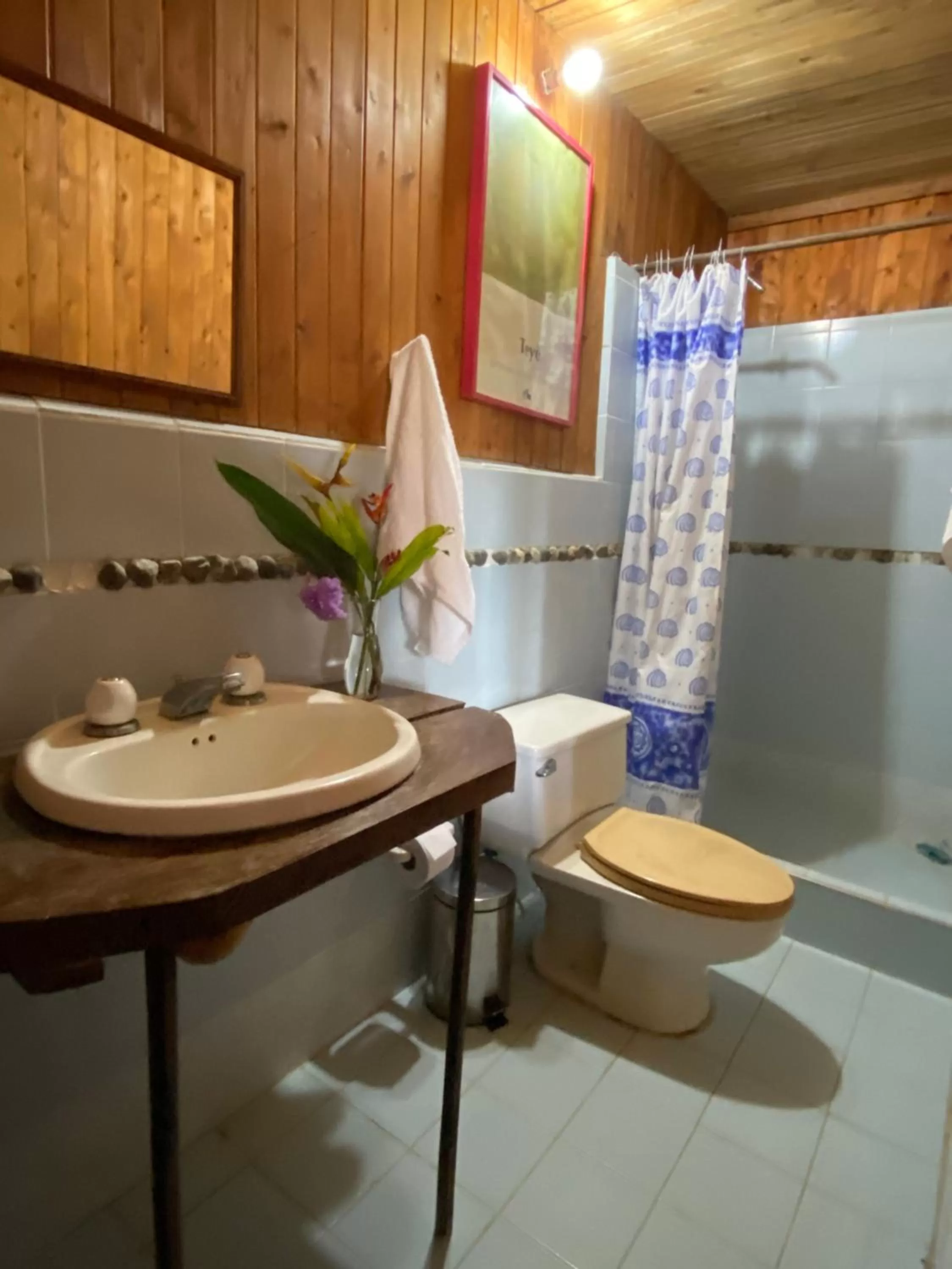Shower, Bathroom in Posada Turística Rocas De Cabo Marzo