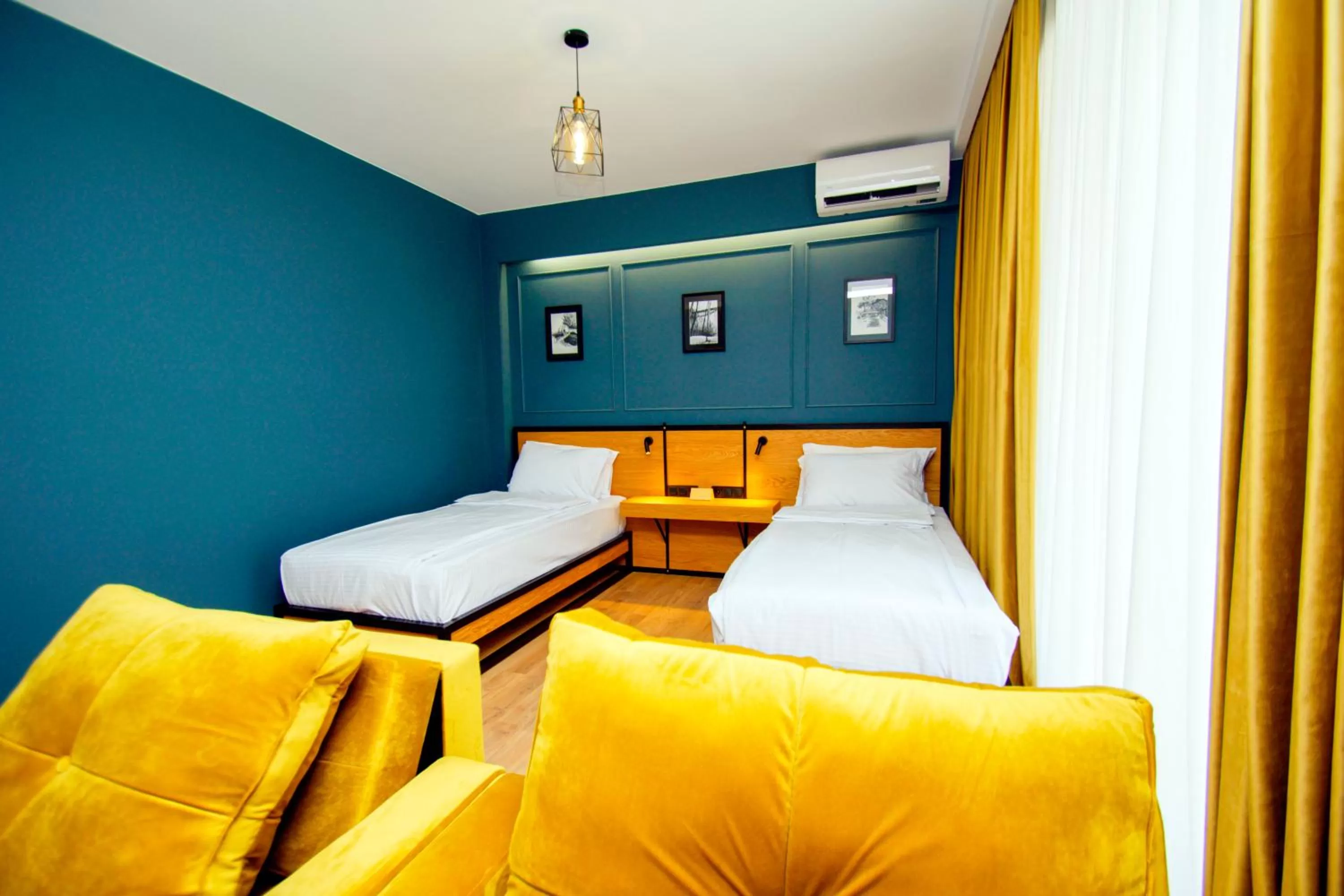 Bed in Borjomi Bridge Hotel