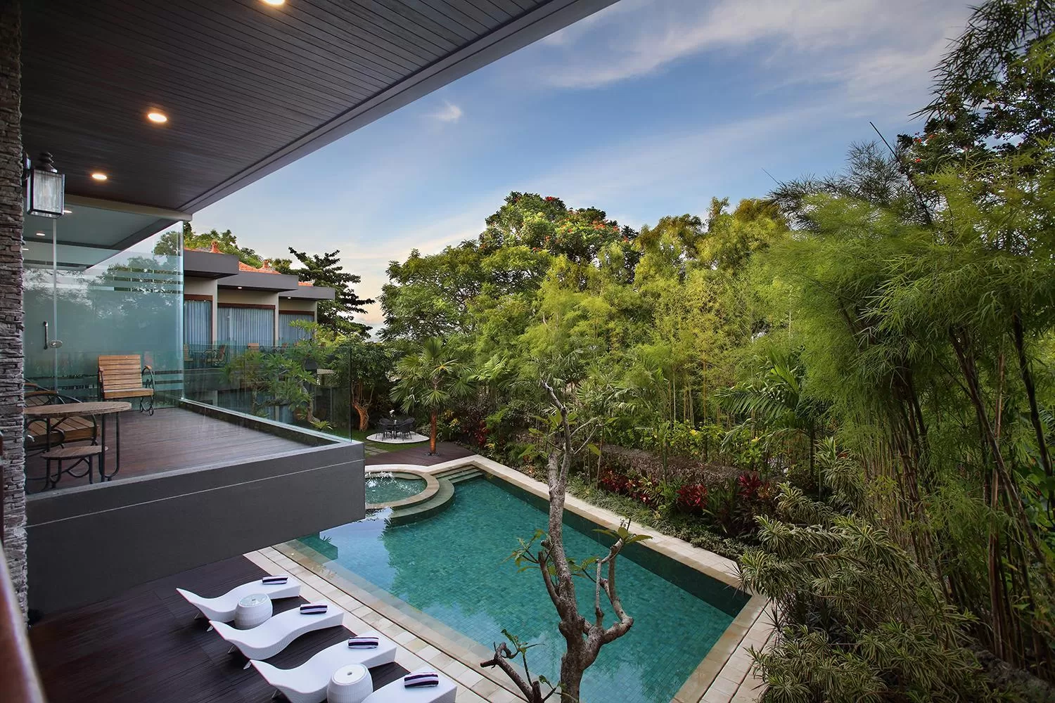 Pool view in Del Cielo Villa Jimbaran