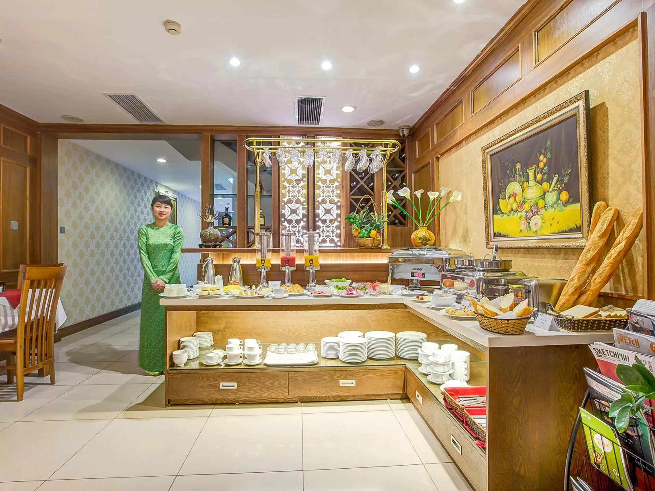 Buffet breakfast in Emerald Boutique Hotel