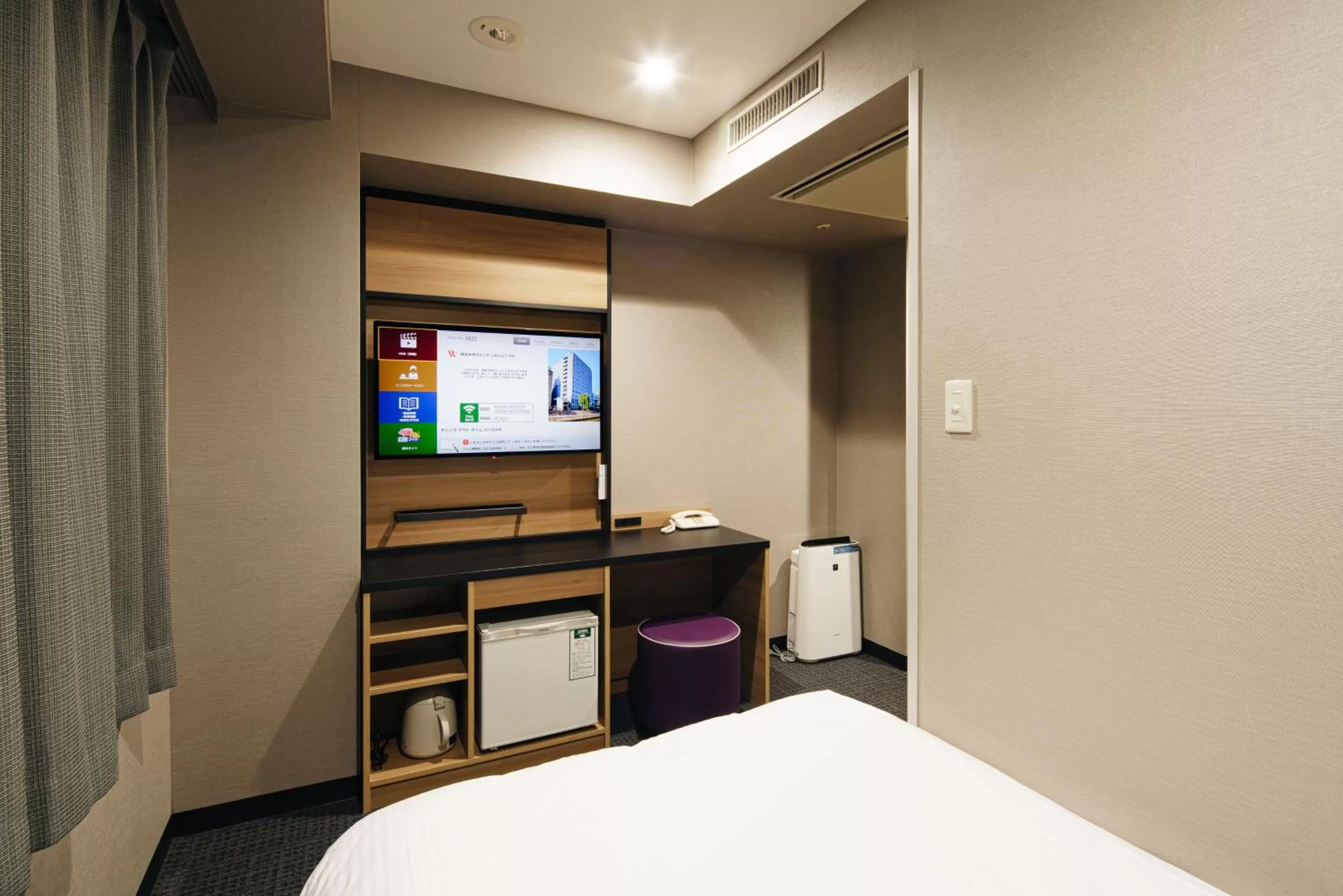 Bed in Hakata Nakasu Washington Hotel Plaza