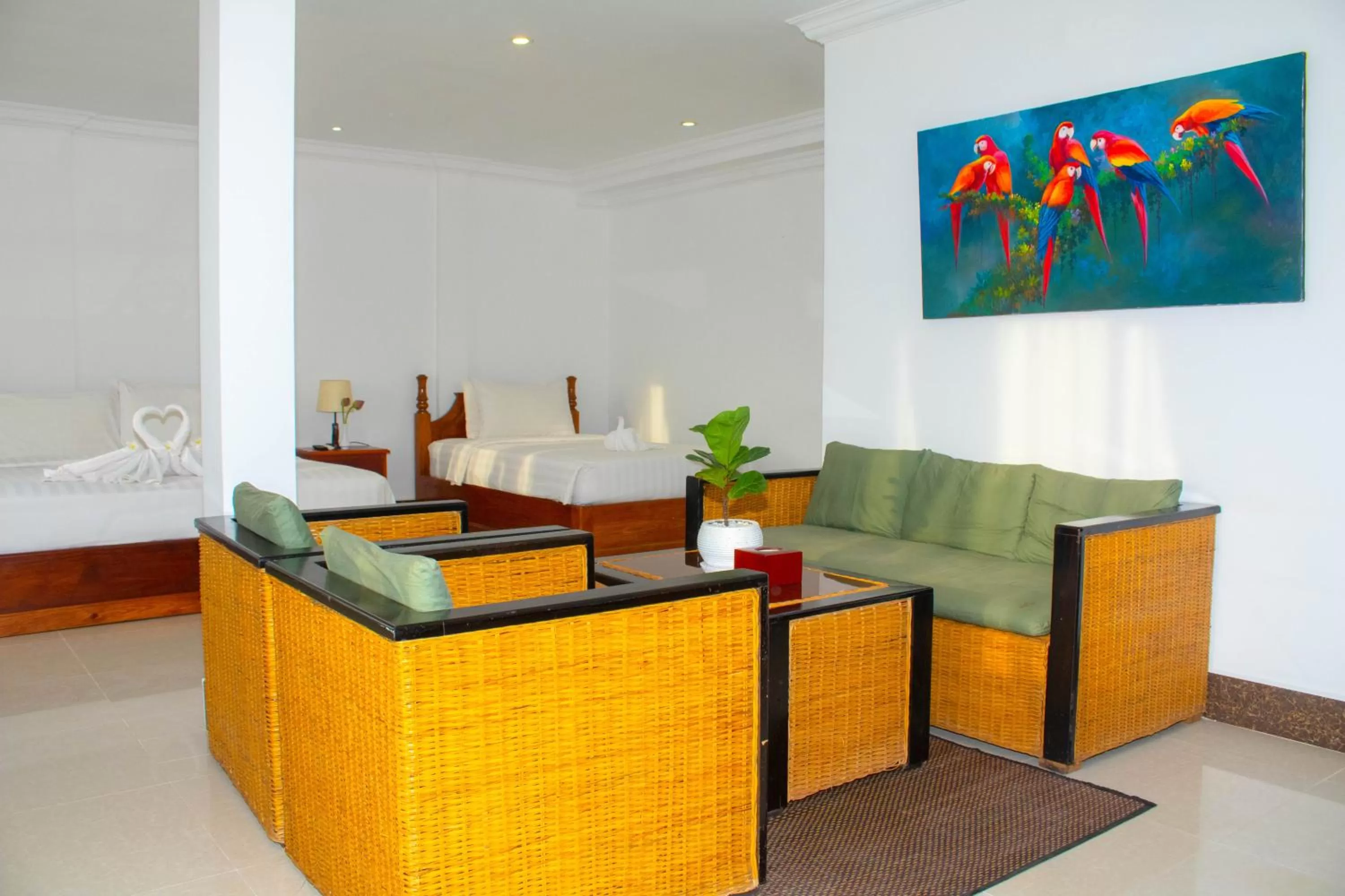 Seating area in The Blanc Residence