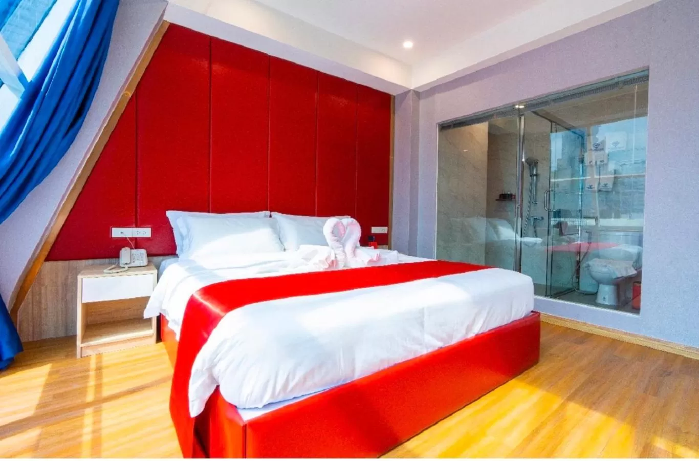 Bed in Sapphire Hotel Silom Bangkok