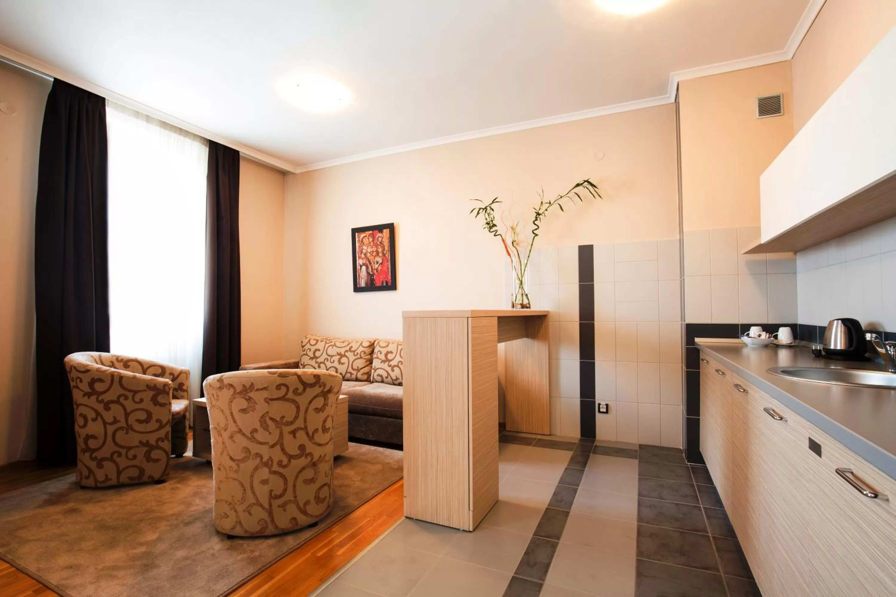 Kitchen or kitchenette in Garni Hotel Nevski