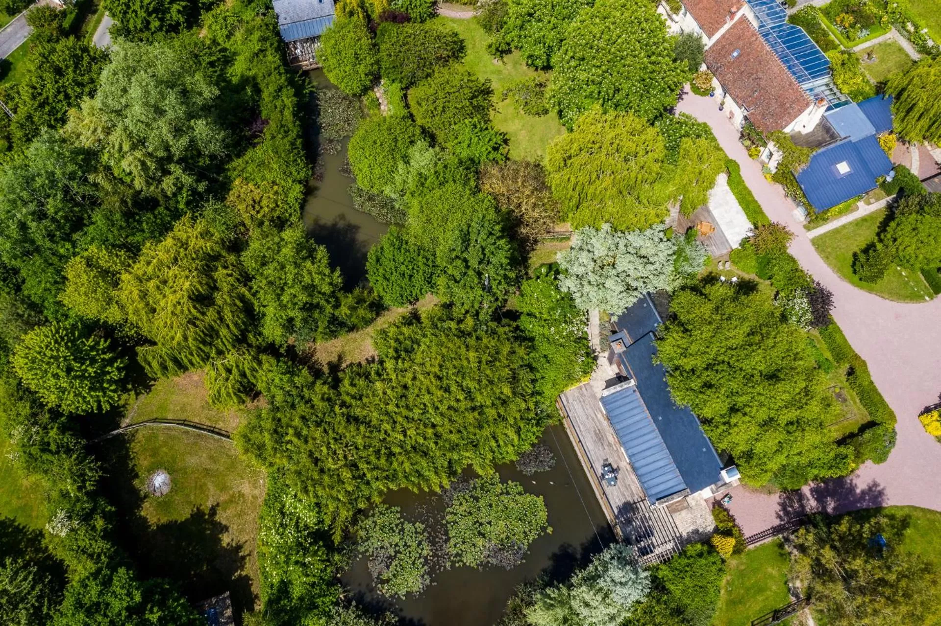 Bird's eye view in La Ferme de l'Oudon & SPA