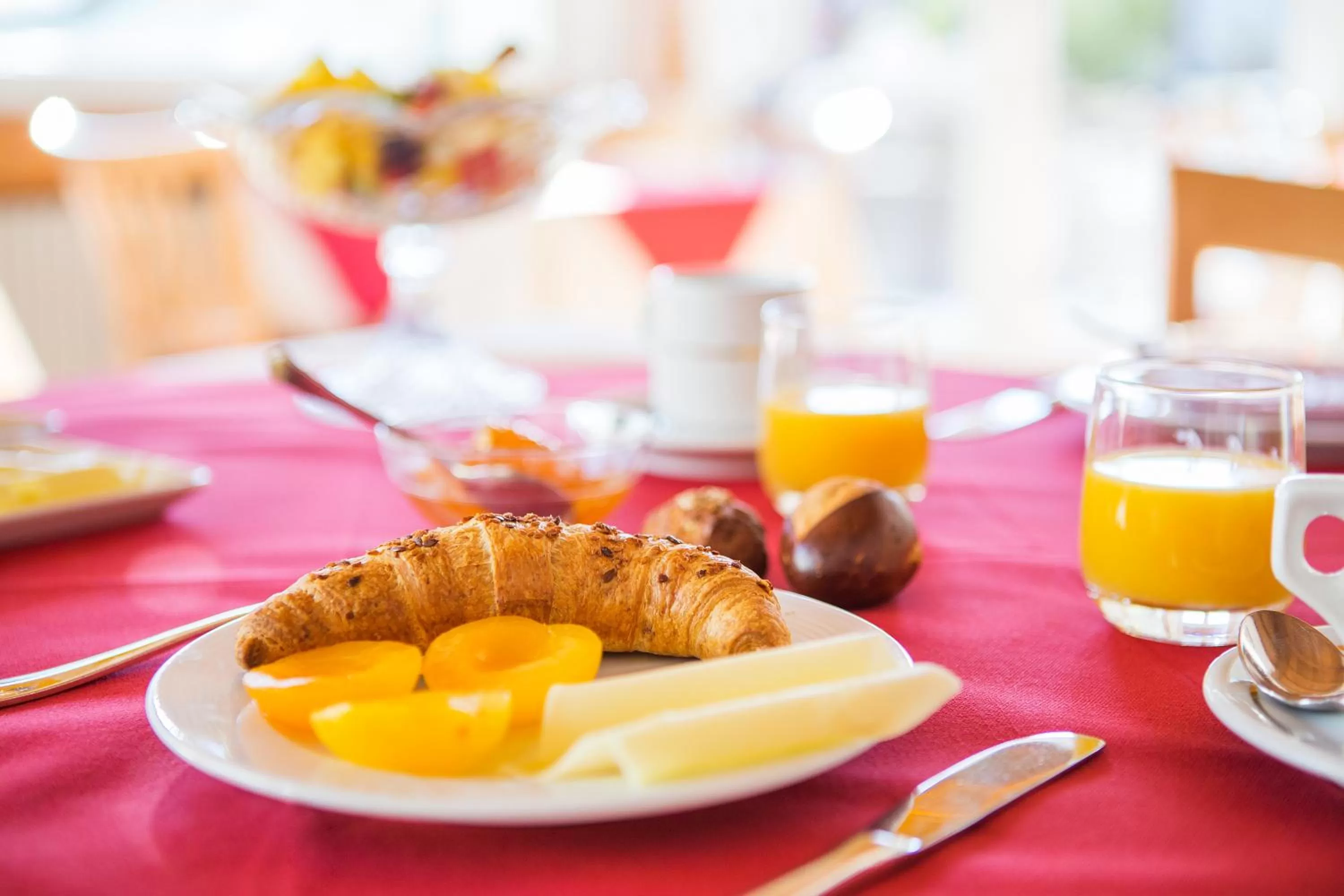Continental breakfast in Hotel Europa Suites St Moritz