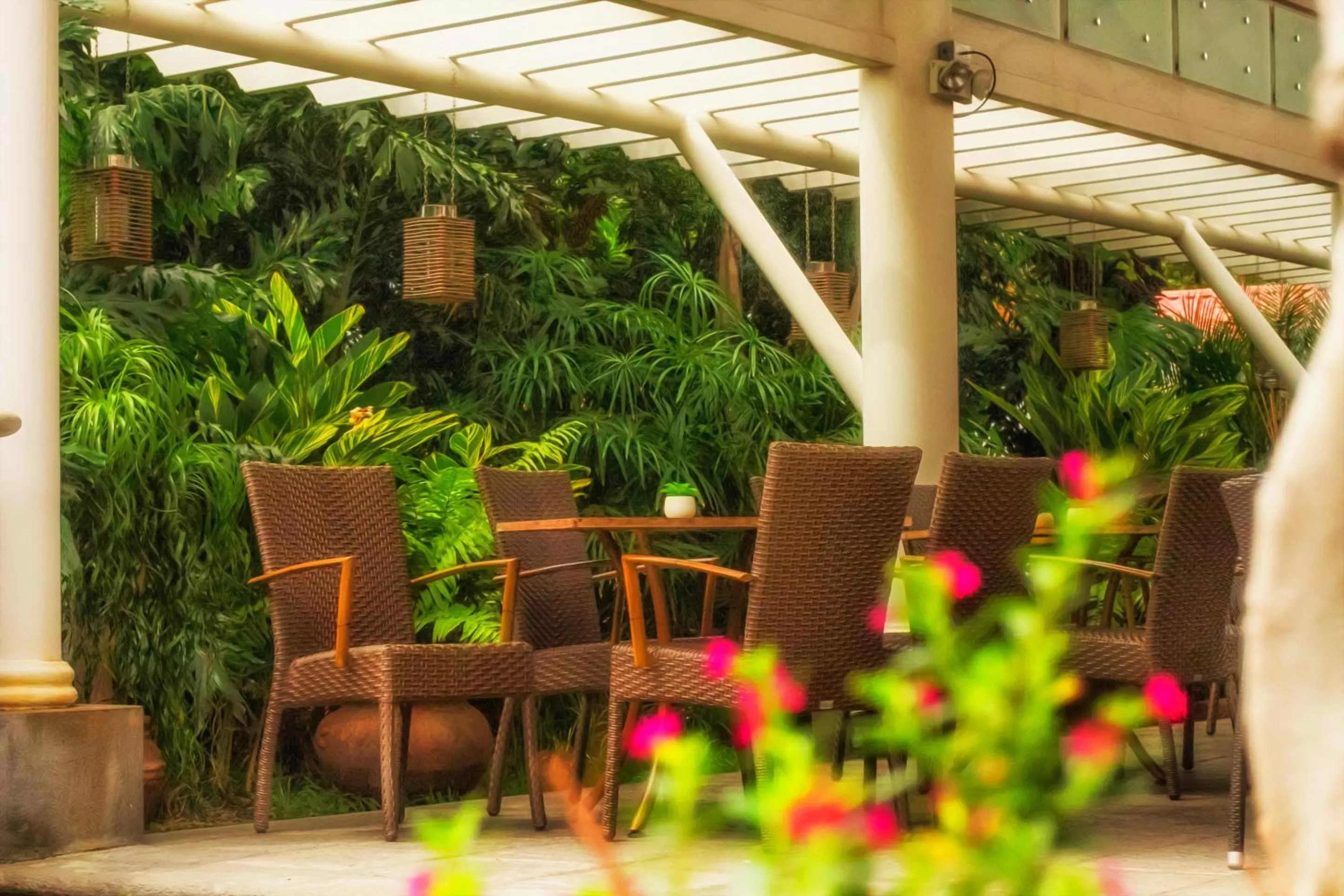 Seating area in La Riviera Hotel