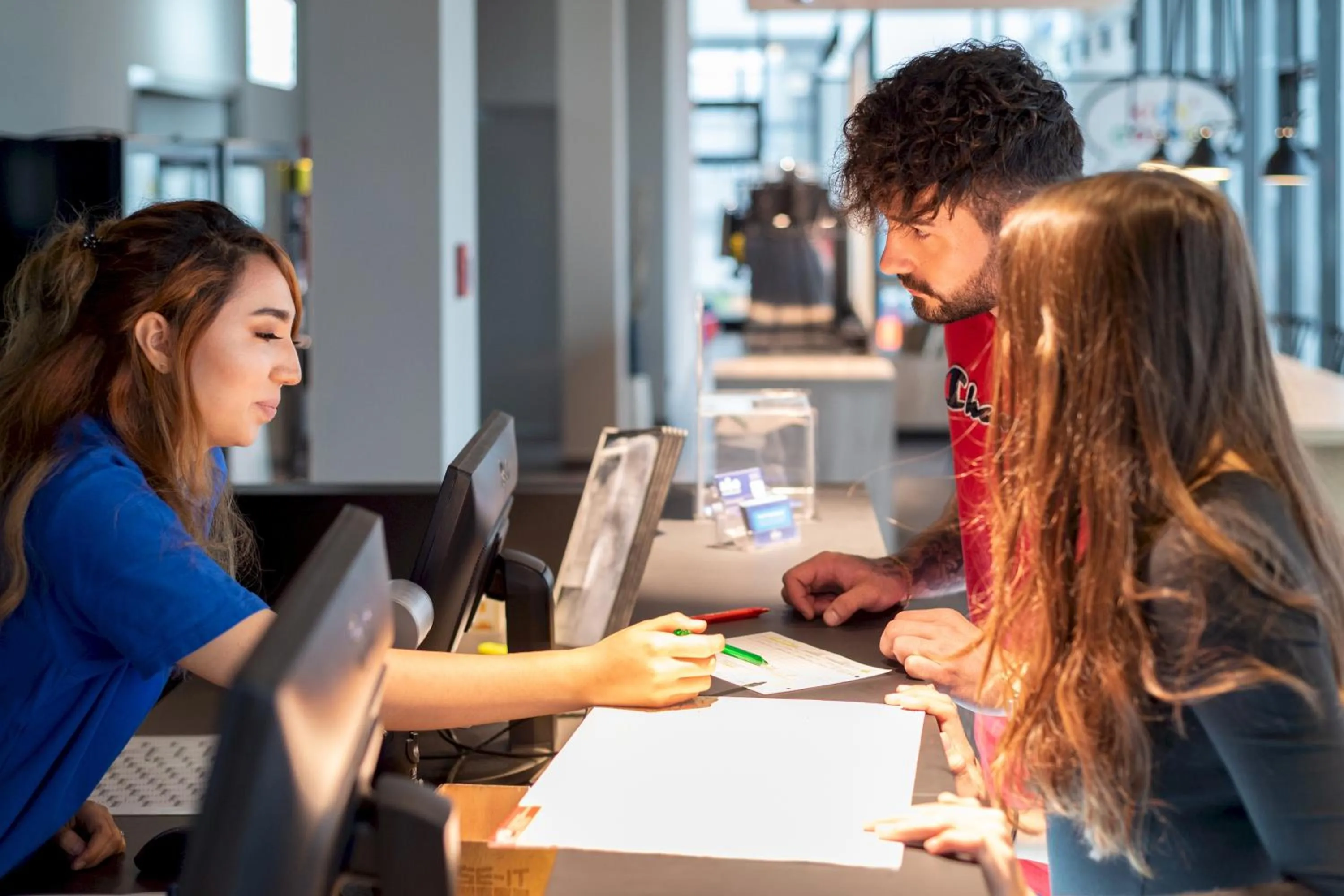 Lobby or reception in a&o Graz Hauptbahnhof