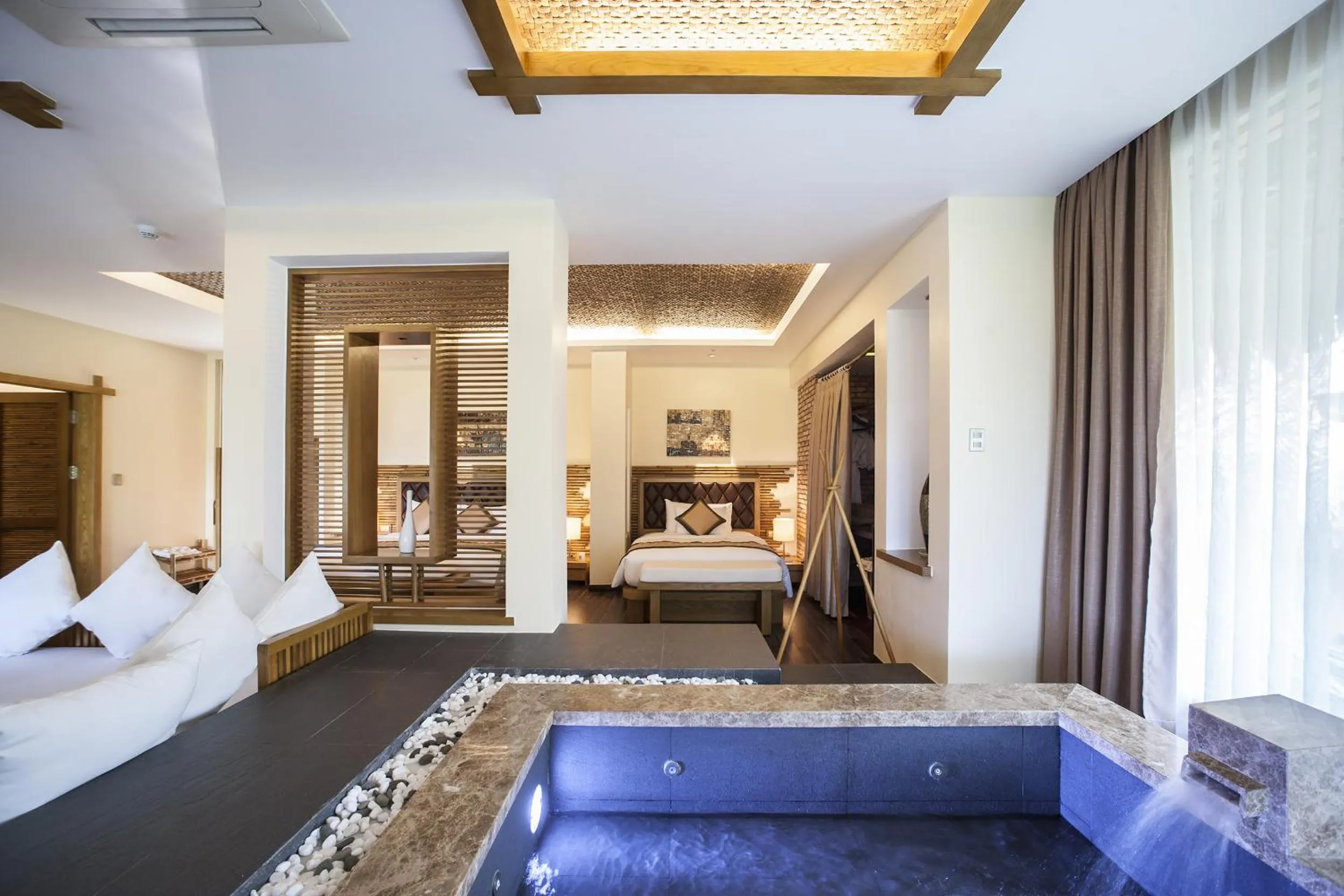 Photo of the whole room, Bed in Aroma Beach Resort and Spa