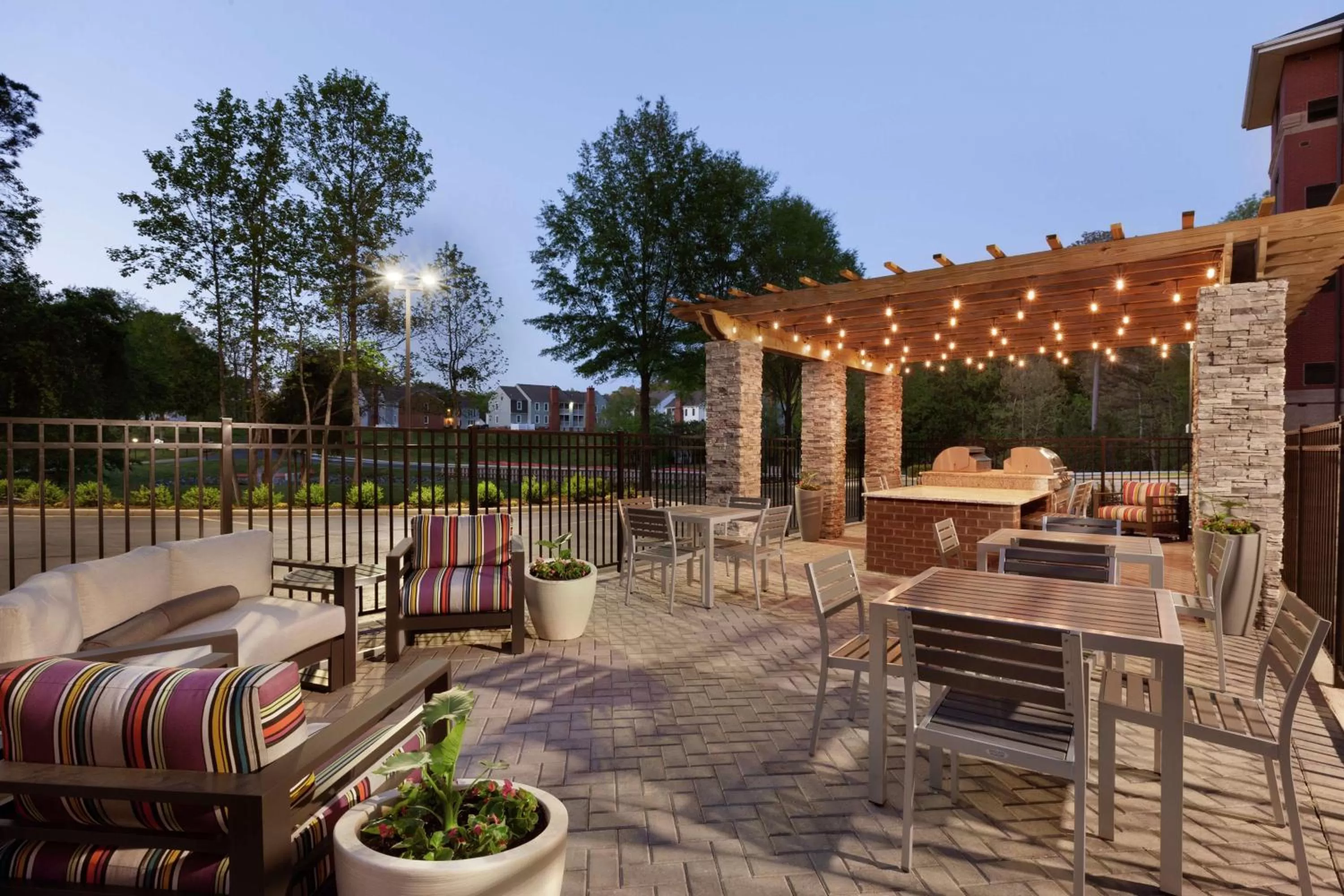 Patio in Homewood Suites Williamsburg
