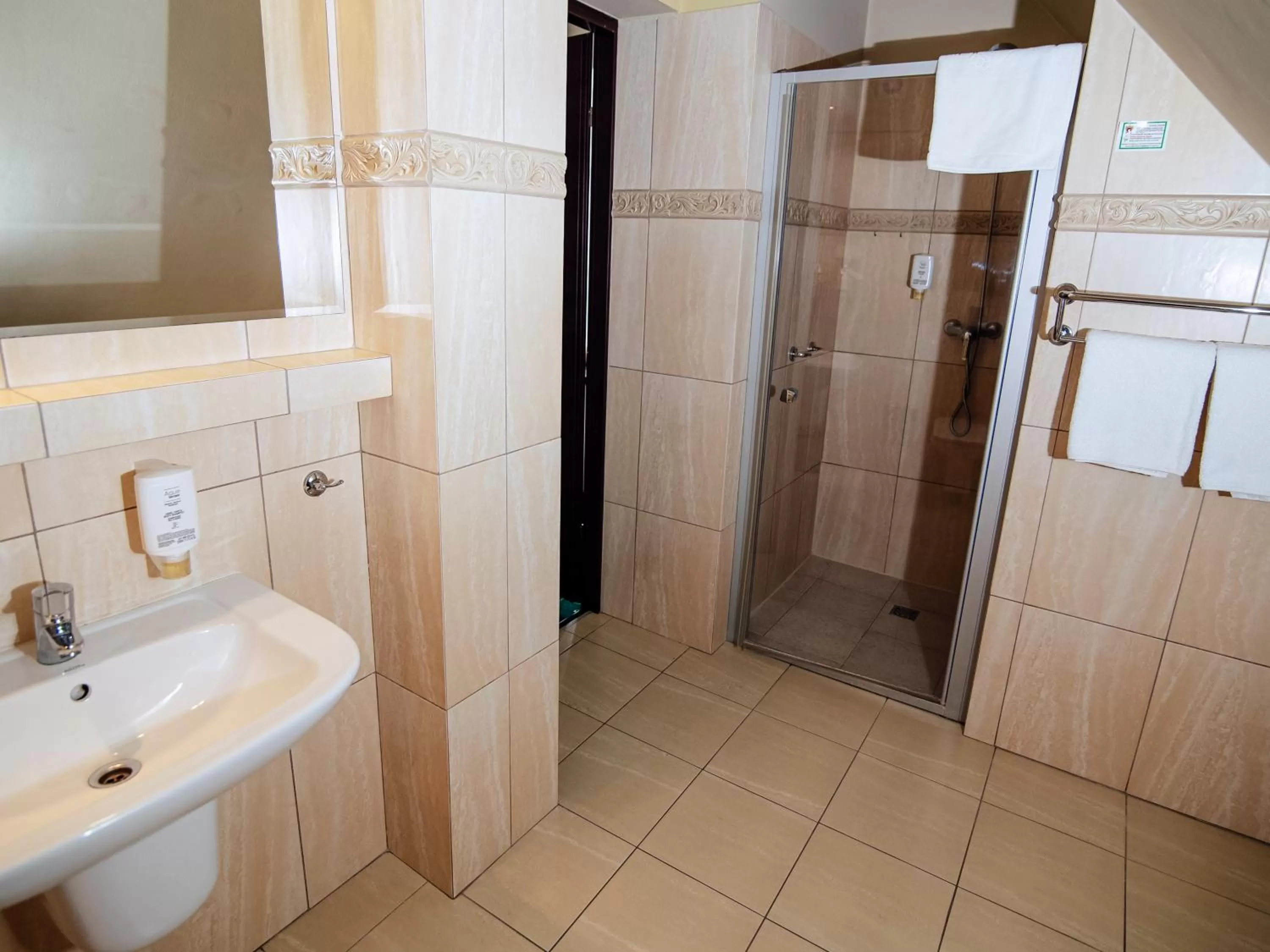 Shower in Hotel Zamek Gniew