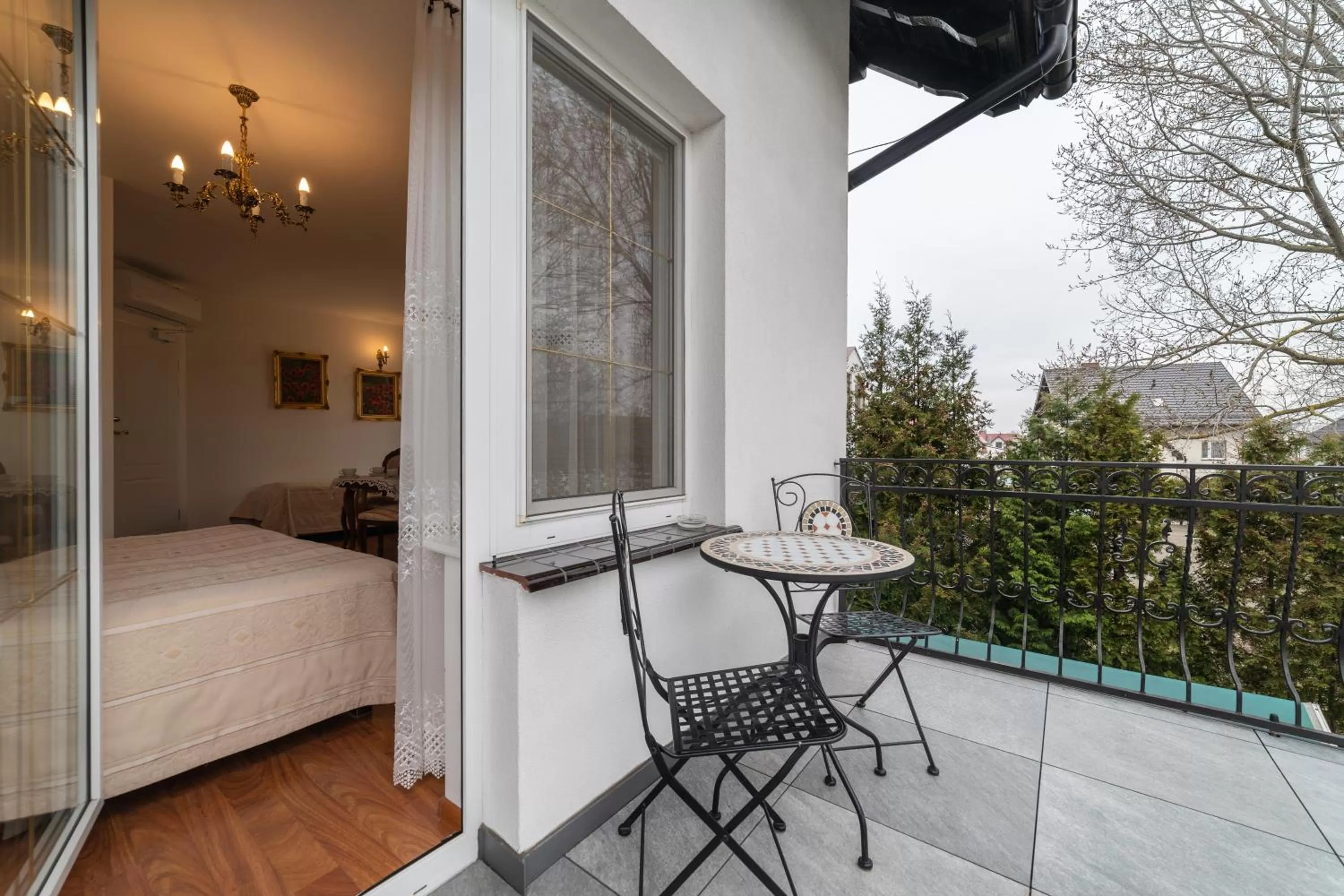 Balcony/Terrace, Bed in Pensjonat & Restauracja Admirał