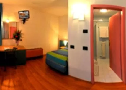 Bathroom, Bed in Hotel Vela