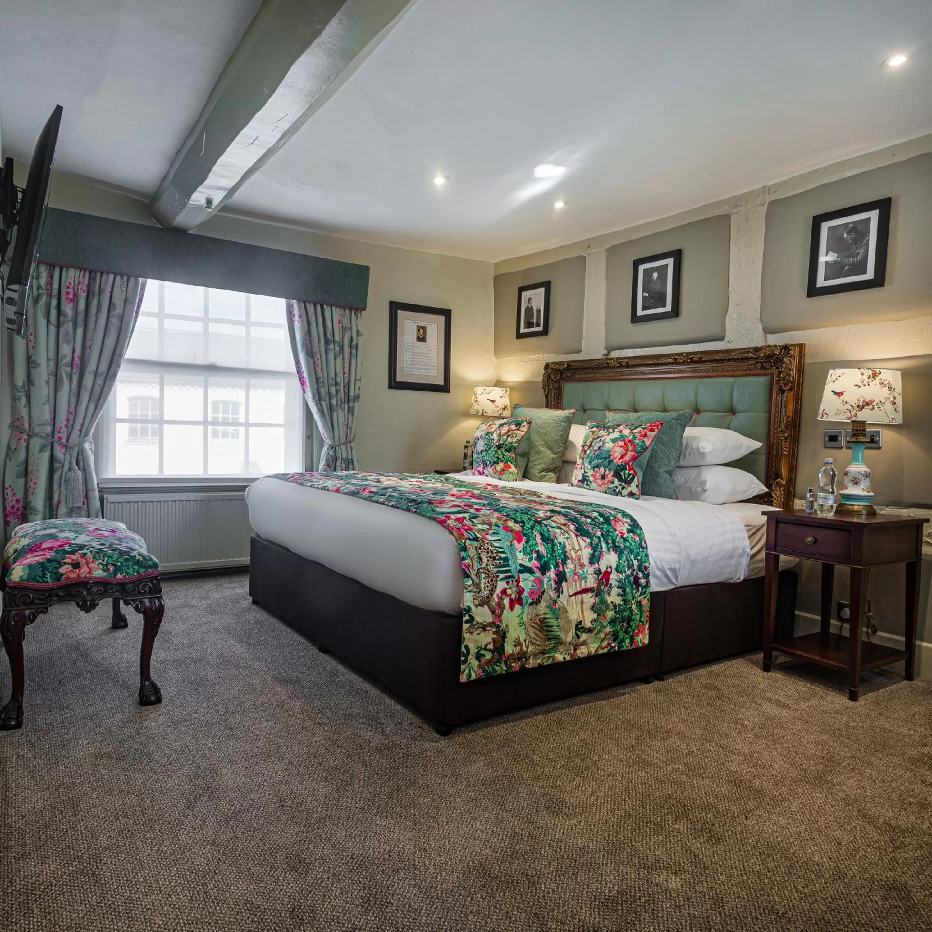 Bedroom, Bed in The Feathers Hotel, Ledbury - The Coaching Inn Group
