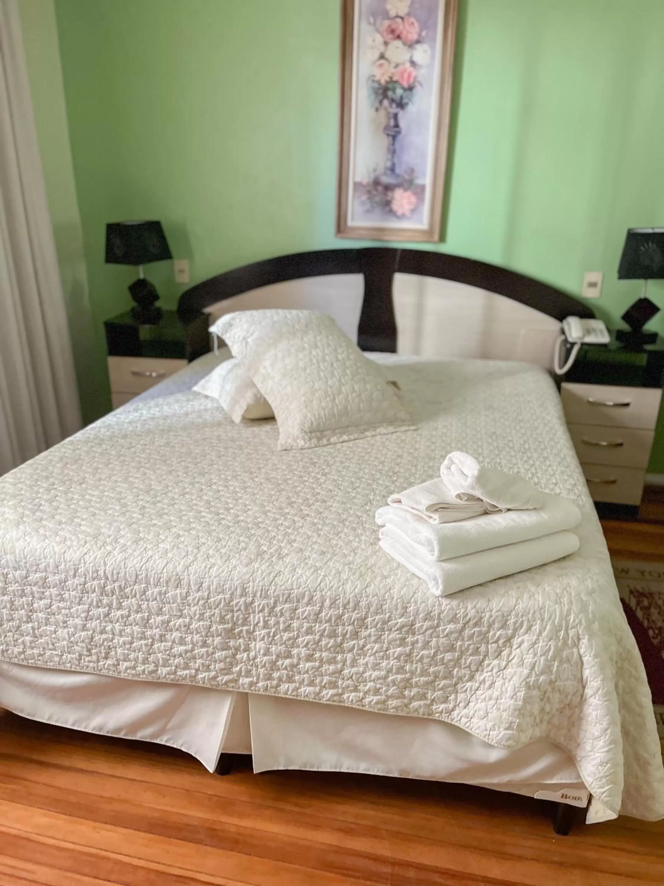 Bed in Hotel Uruguay Brasil