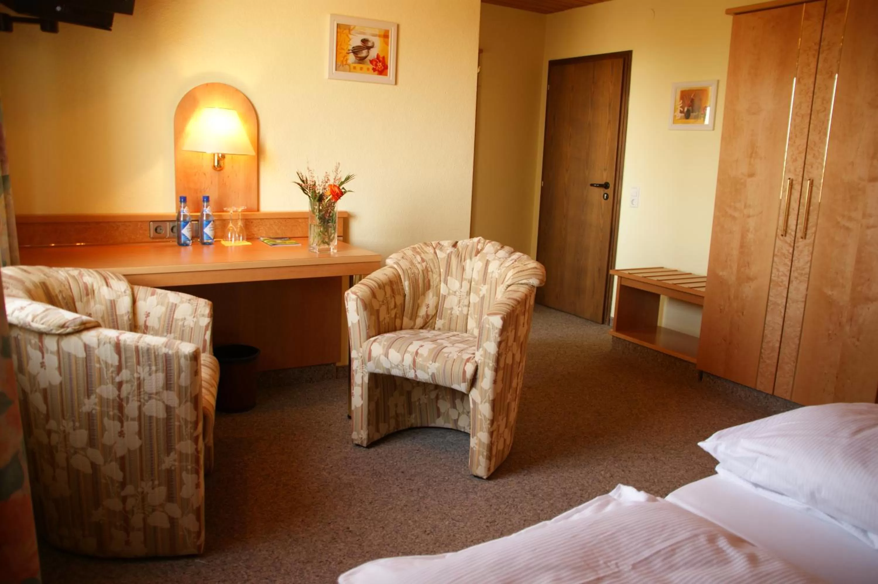 Decorative detail, Bed in Hotel Engel